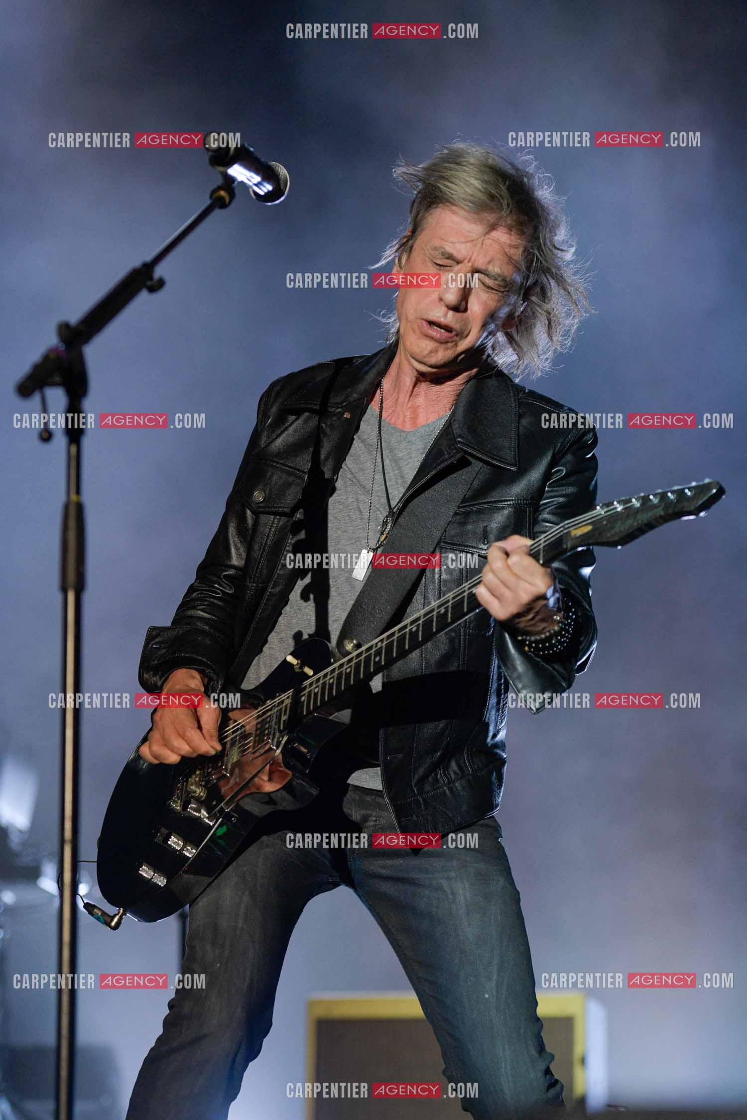 Le chanteur Jean-Louis Aubert  en concert pour le festival du château de Solliès-Pont en 2021.   ( Exclusif )