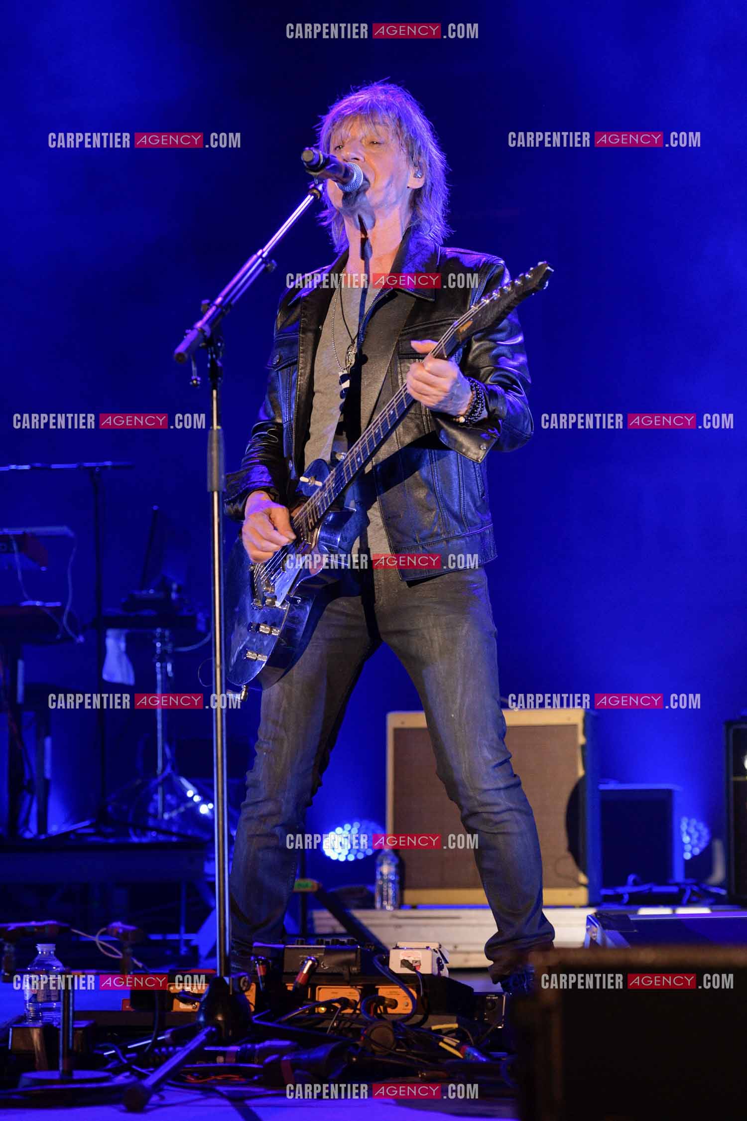 Le chanteur Jean-Louis Aubert  en concert pour le festival du château de Solliès-Pont en 2021.   ( Exclusif )