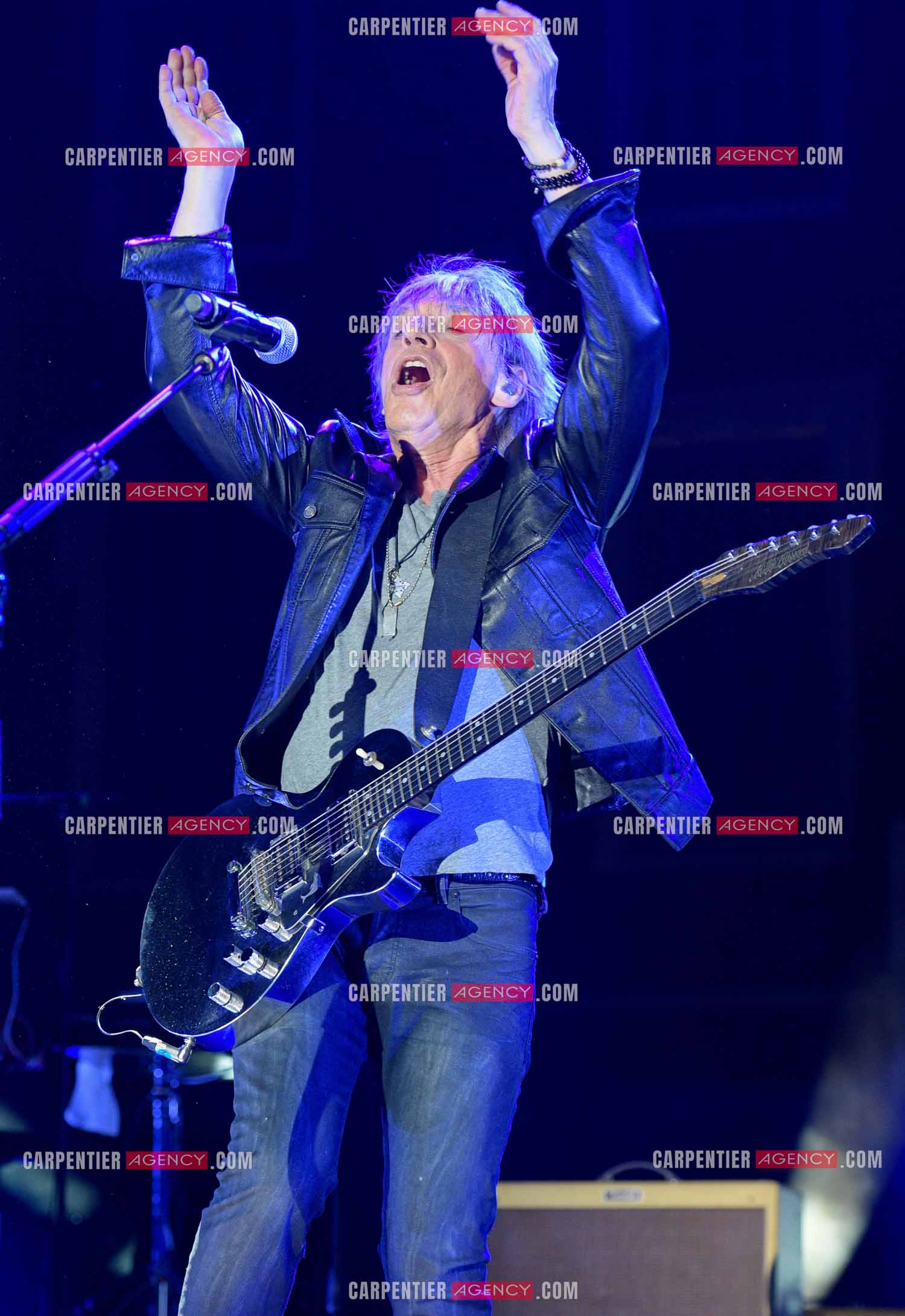 Le chanteur Jean-Louis Aubert  en concert pour le festival du château de Solliès-Pont en 2021.   ( Exclusif )