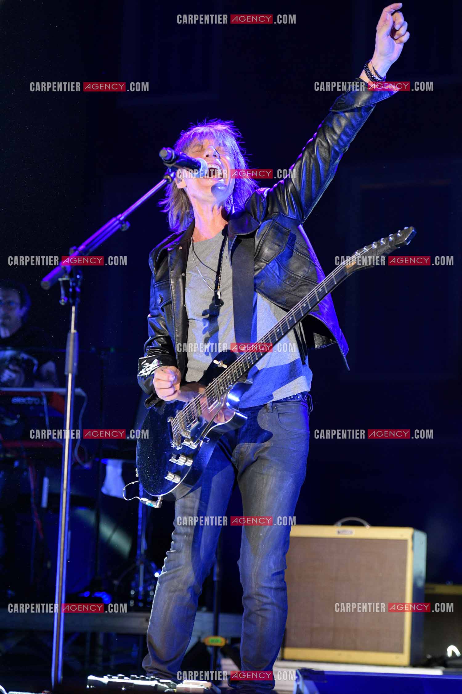 Le chanteur Jean-Louis Aubert  en concert pour le festival du château de Solliès-Pont en 2021.   ( Exclusif )