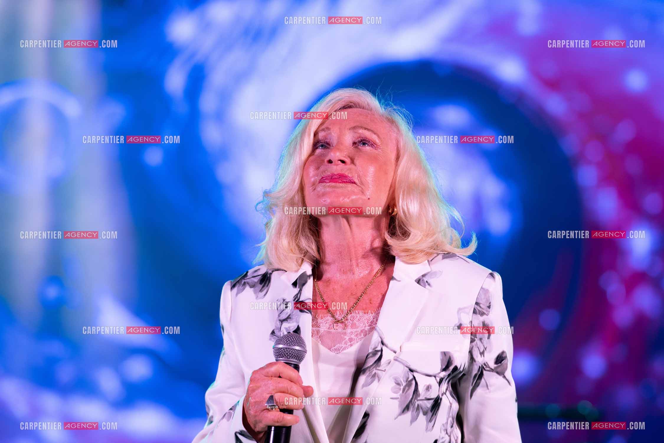 La chanteuse Michèle Torr en concert au plan d'Orgon le 19 août 2023. ( Exclusif )