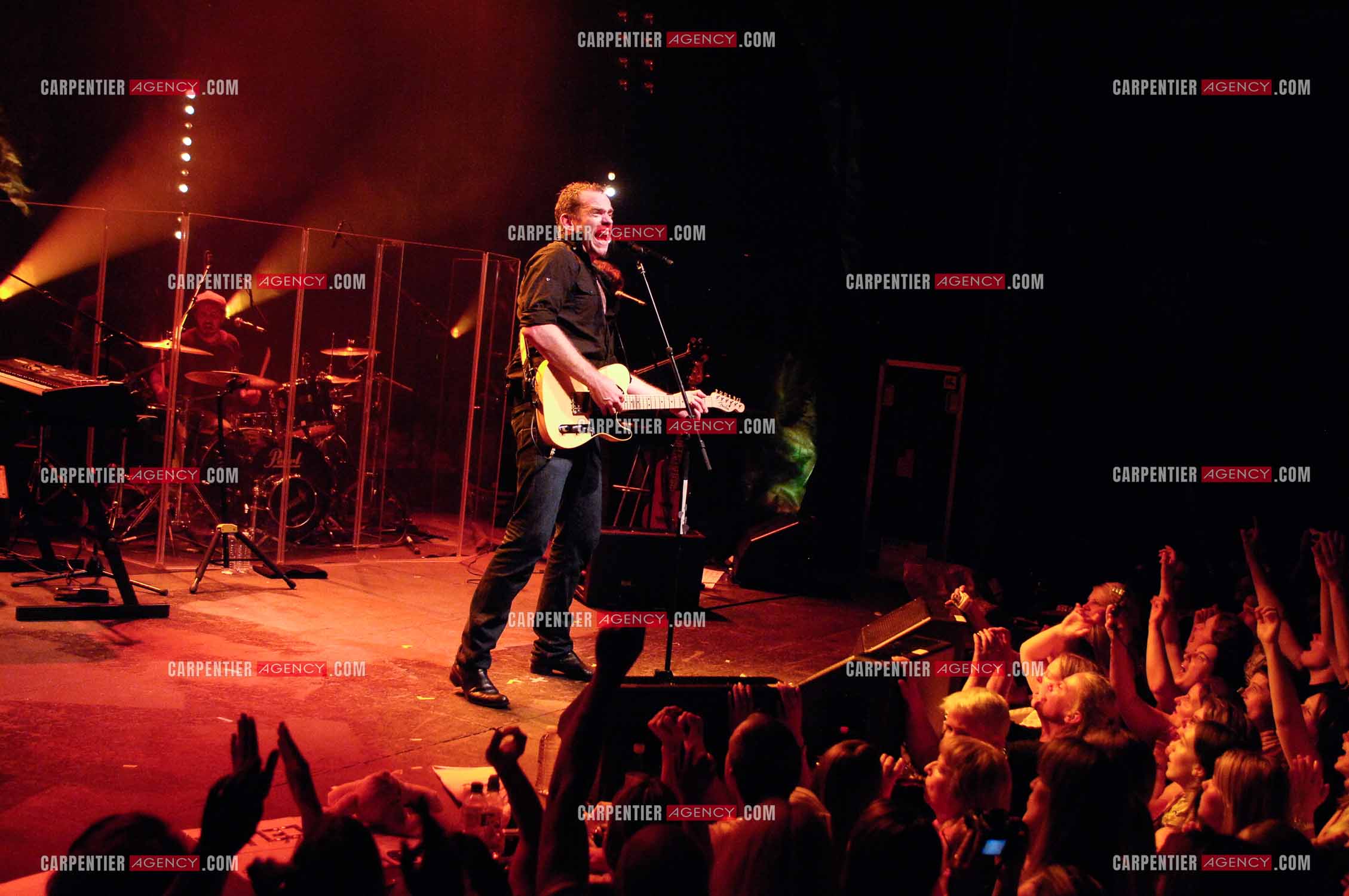Le chanteur québécois Pierre Garand dit Garou en concert à la CIGALE en 2008.   ( Exclusif )