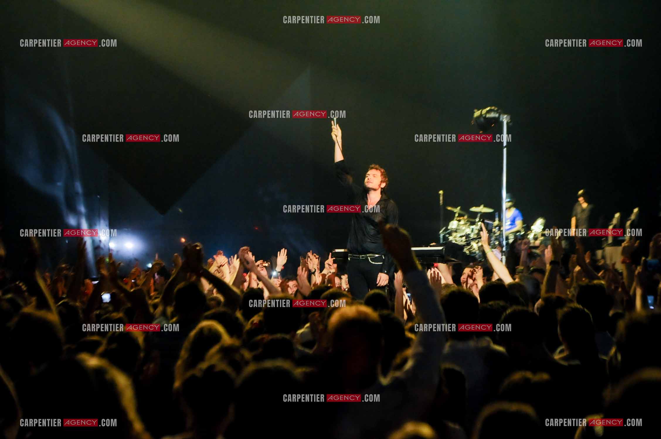 Le chanteur Matthieu Chedid dit “M“ lors de son concert au Zénith de Paris en 2013.  ( Exclusif )