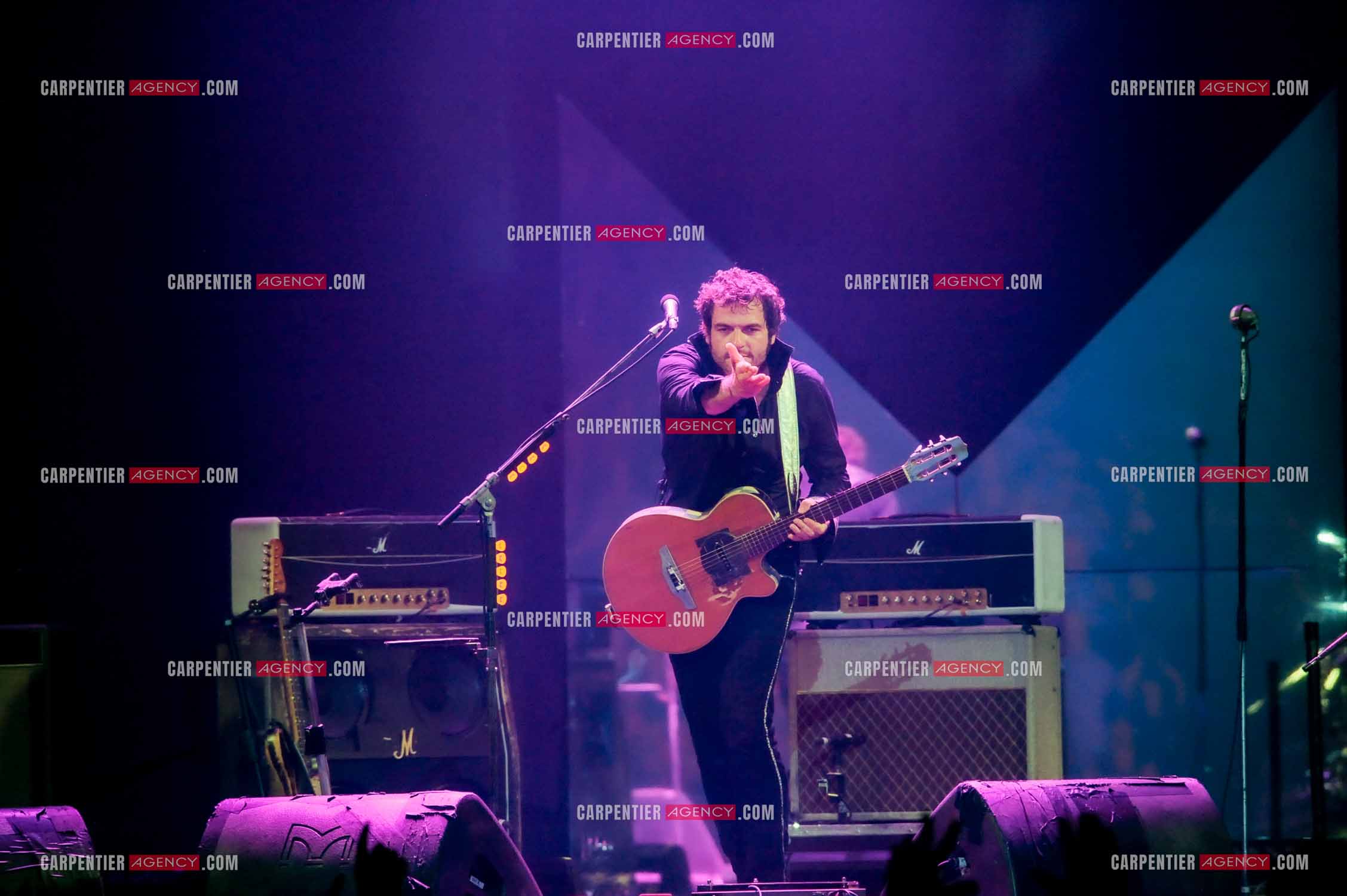 Le chanteur Matthieu Chedid dit “M“ lors de son concert au Zénith de Paris en 2013.  ( Exclusif )