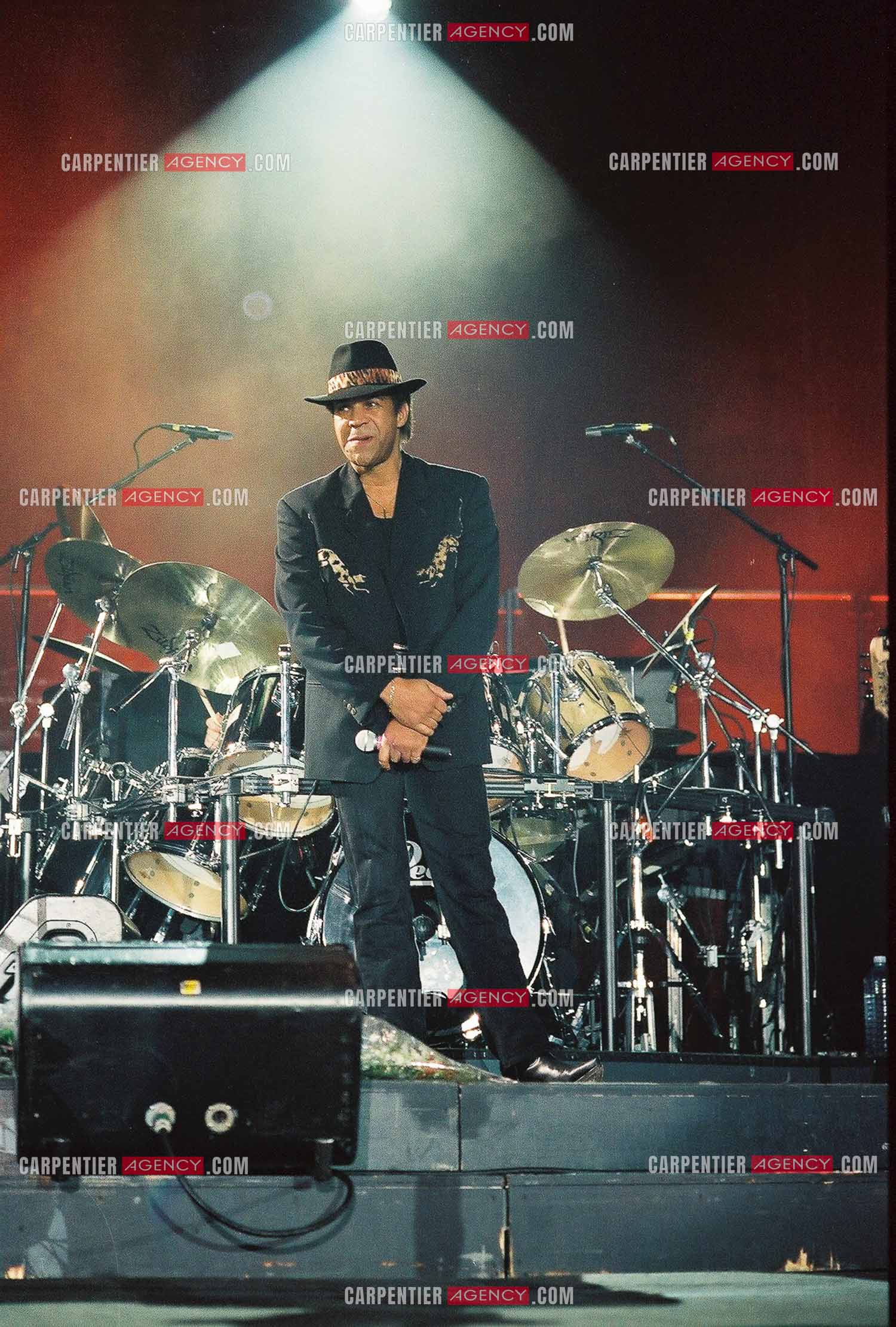 Le choriste Erick Bamy en concert au Palais omnisports de Paris-Bercy du 14 septembre au 4 octobre 1992.                     ( Exclusif )