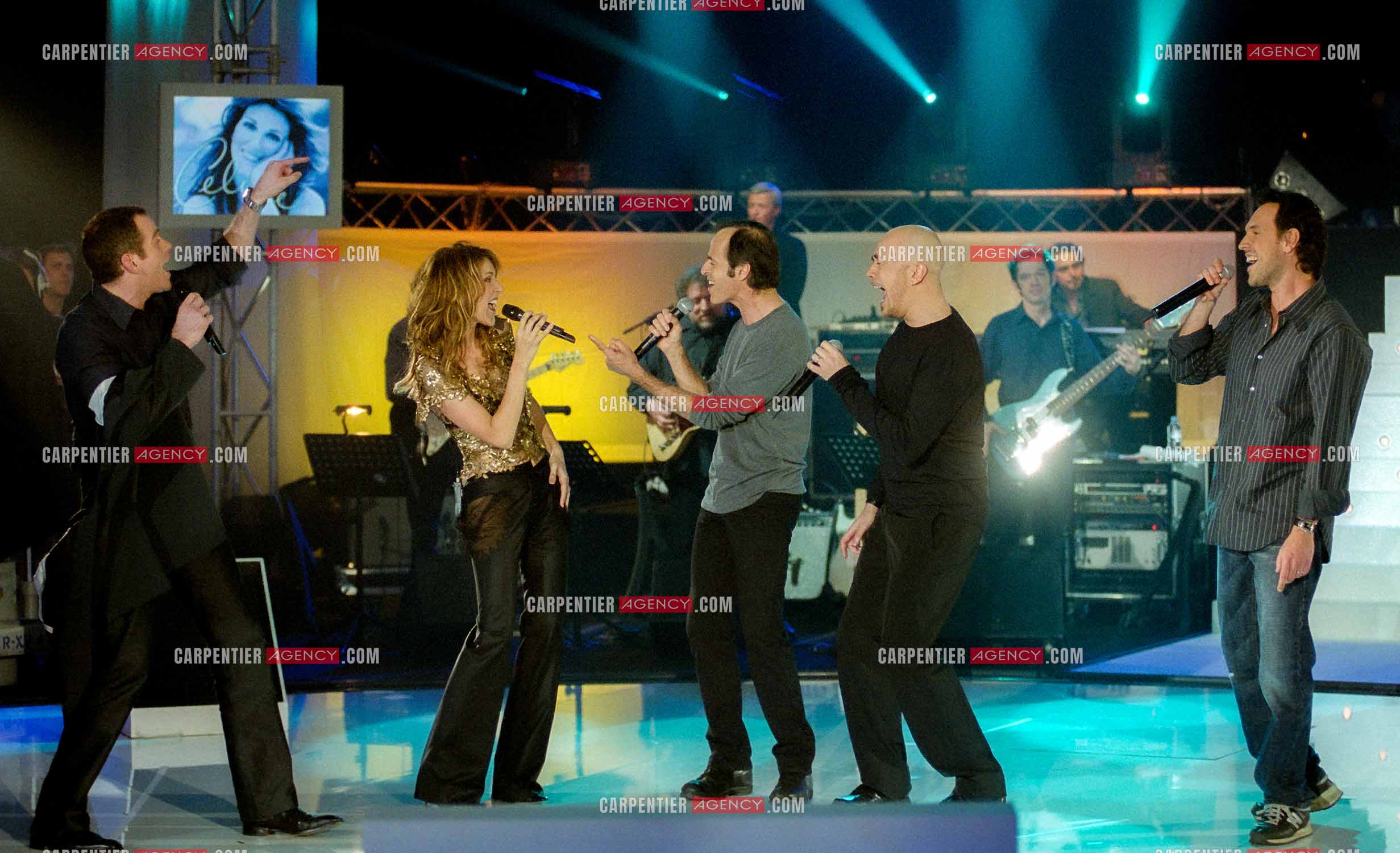 Enregistrement de l'émission spéciale Céline Dion sur TF1. Les invités de Céline, Garou, Jean-Jacques Goldman, Pascal Obispo etGérald De Palmas.   ( Exclusif )