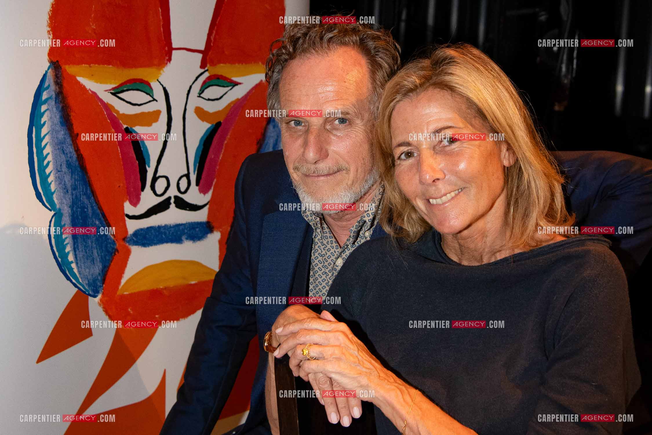 L'acteur Charles Berling et la journaliste Claire Chazal.    ( Exclusif )