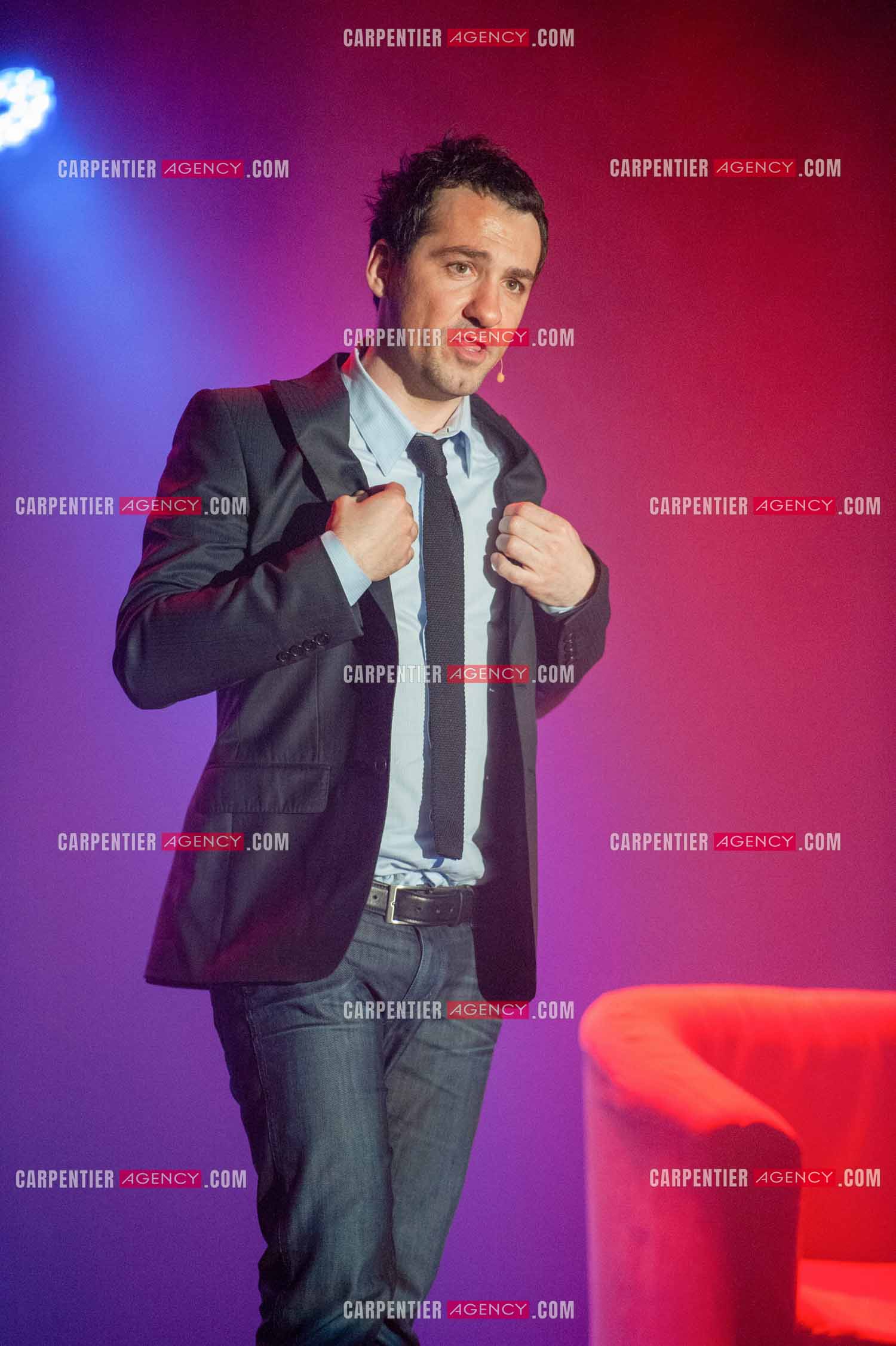 L'humoriste Jérôme Daran lors de son spectacle à Melun en 2010.  ( Exclusif )