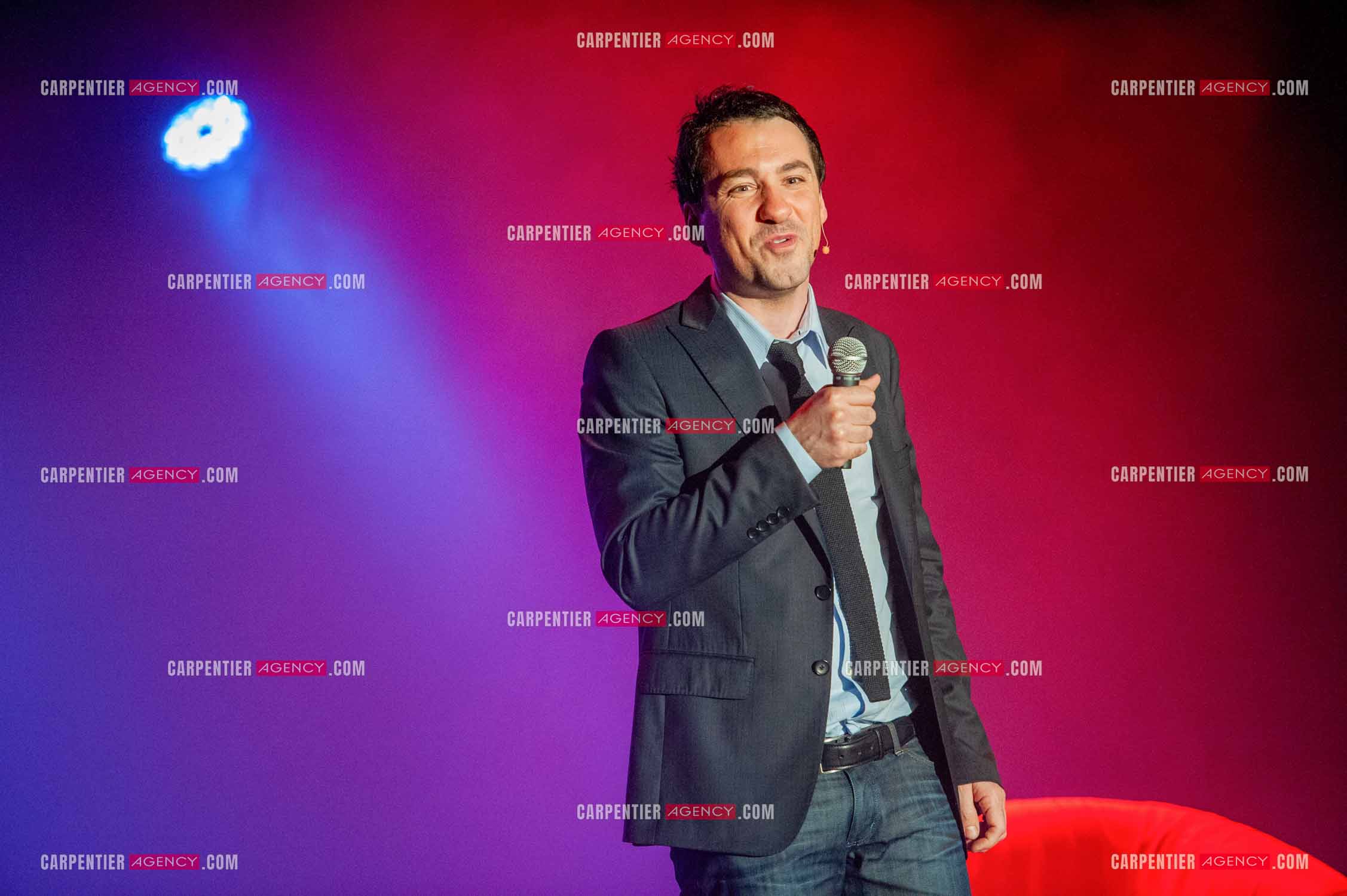 L'humoriste Jérôme Daran lors de son spectacle à Melun en 2010.  ( Exclusif )