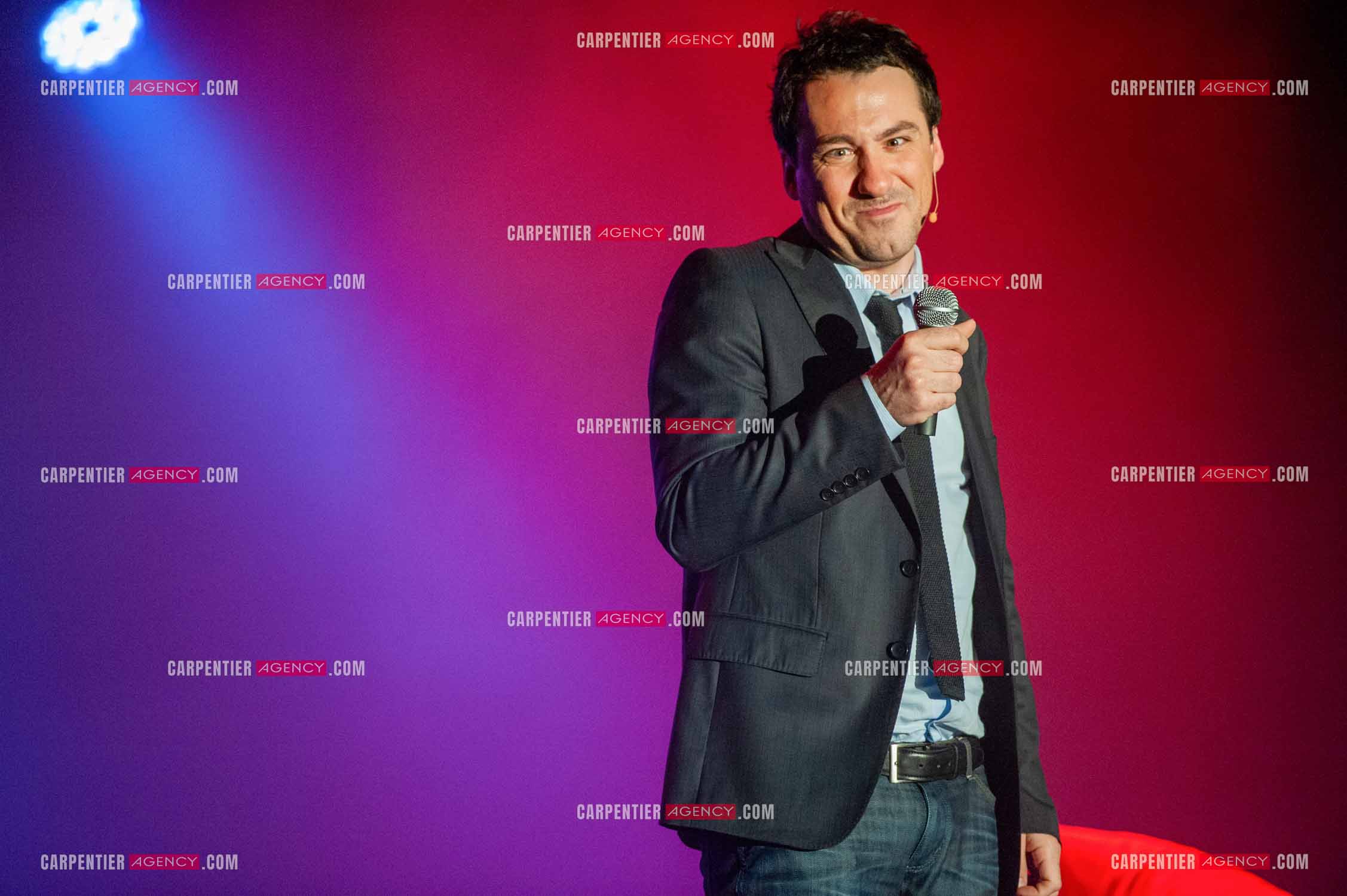 L'humoriste Jérôme Daran lors de son spectacle à Melun en 2010.  ( Exclusif )
