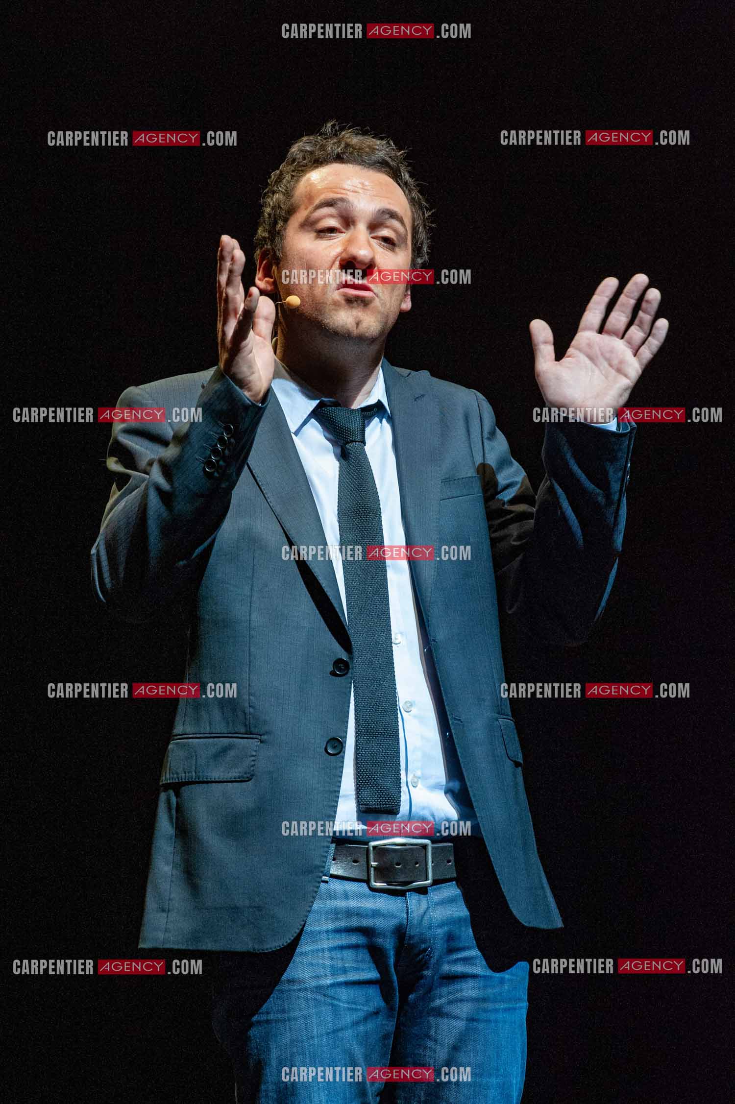 L'humoriste Jérôme Daran lors de son spectacle à l'Olympia le 21 février 2010.  ( Exclusif )