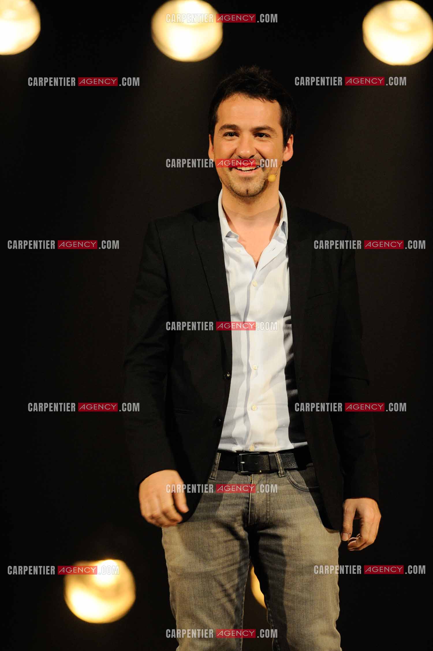L'humoriste Jérôme Daran lors de son One Man Show au théâtre Trévise a Paris le 13 Oct 2011.  ( Exclusif )