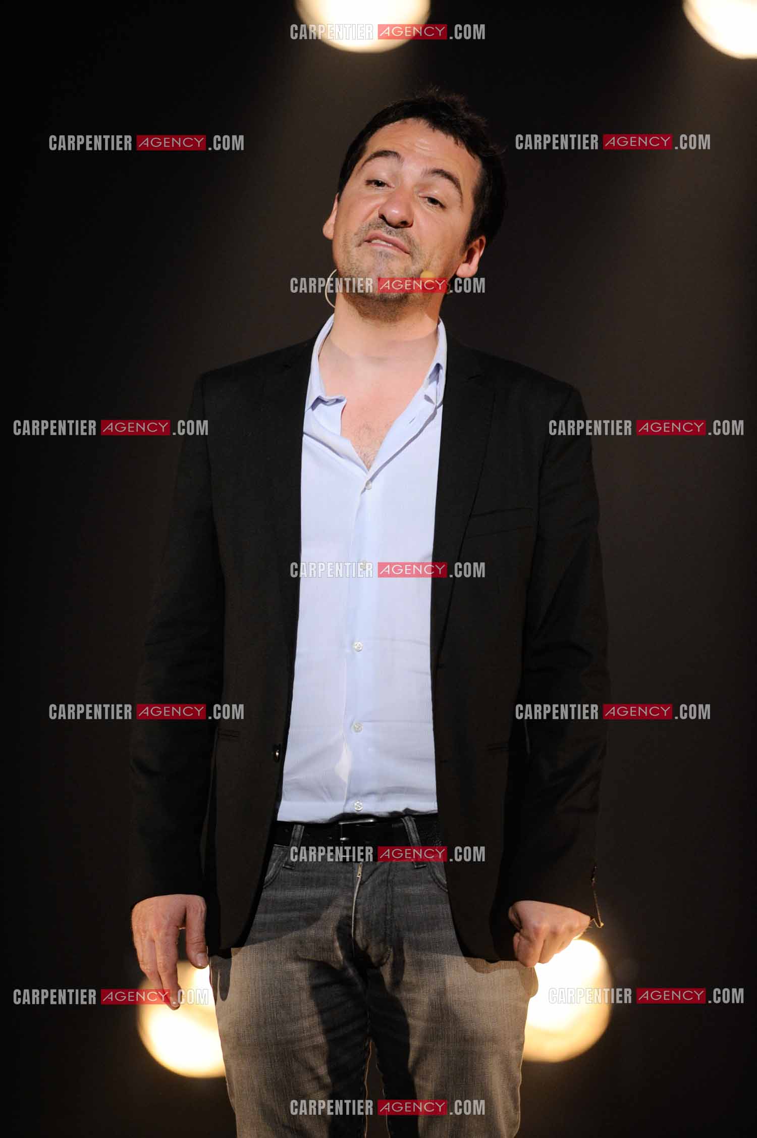 L'humoriste Jérôme Daran lors de son One Man Show au théâtre Trévise a Paris le 13 Oct 2011.  ( Exclusif )