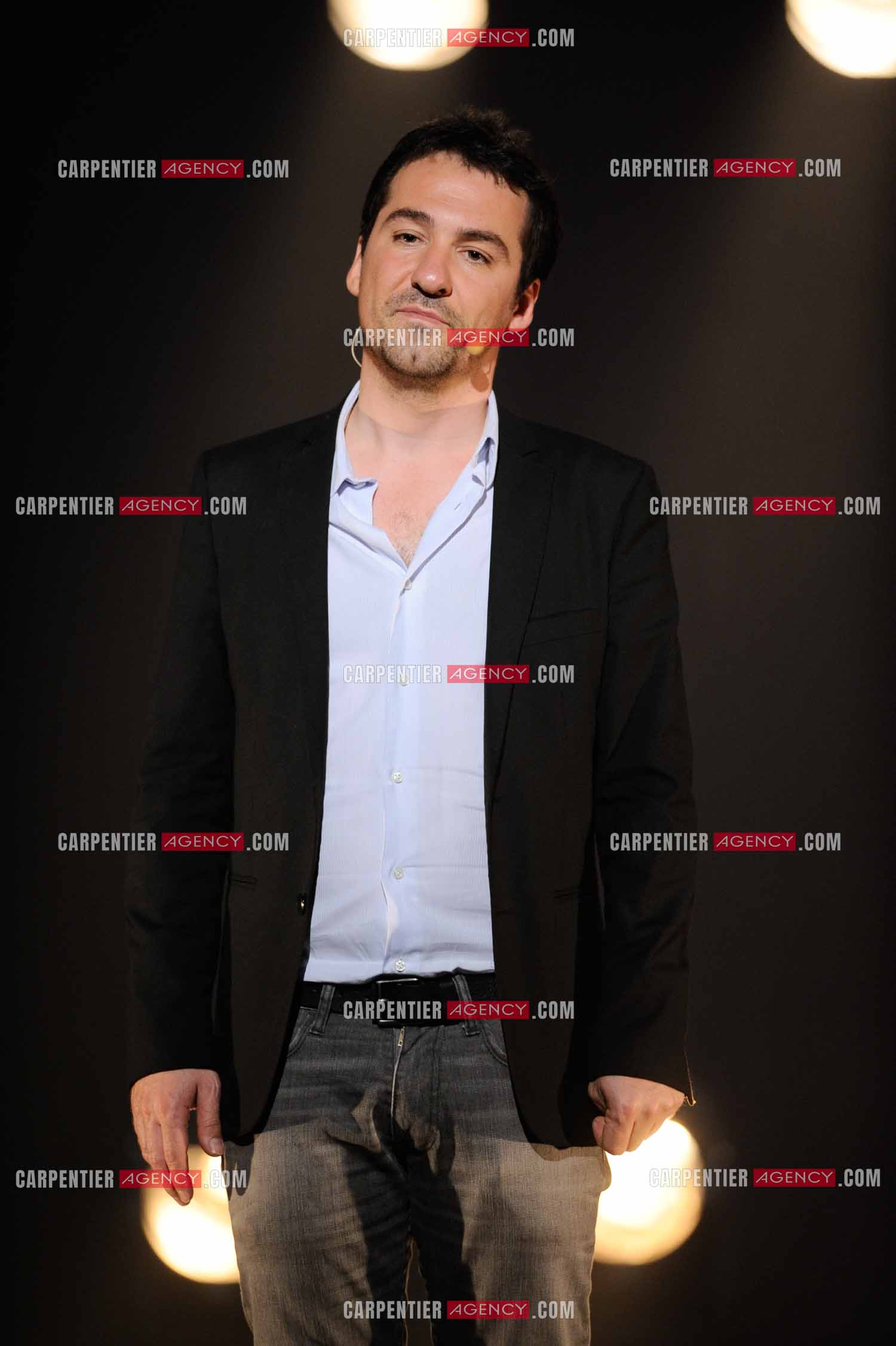 L'humoriste Jérôme Daran lors de son One Man Show au théâtre Trévise a Paris le 13 Oct 2011.  ( Exclusif )