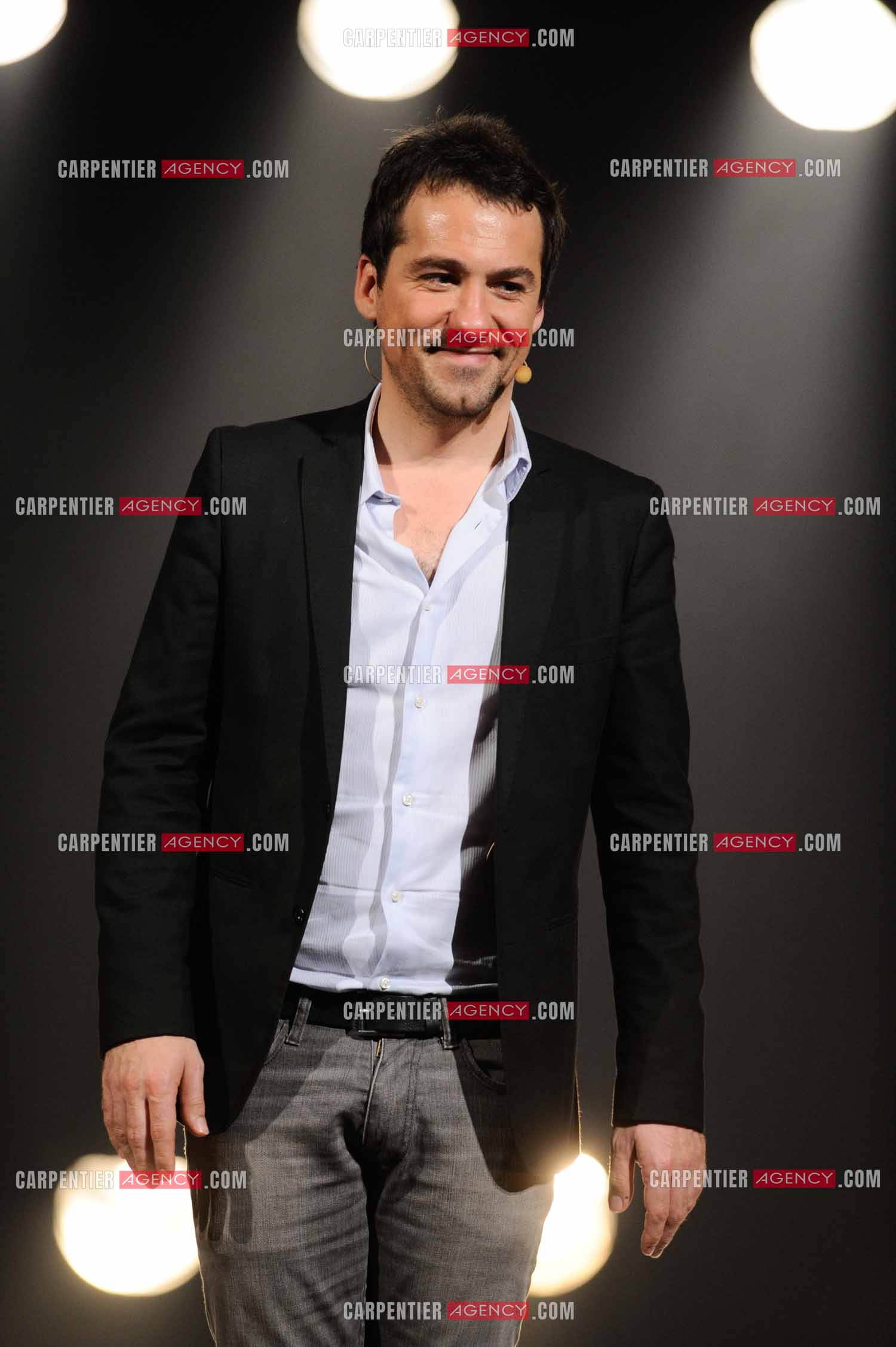 L'humoriste Jérôme Daran lors de son One Man Show au théâtre Trévise a Paris le 13 Oct 2011.  ( Exclusif )