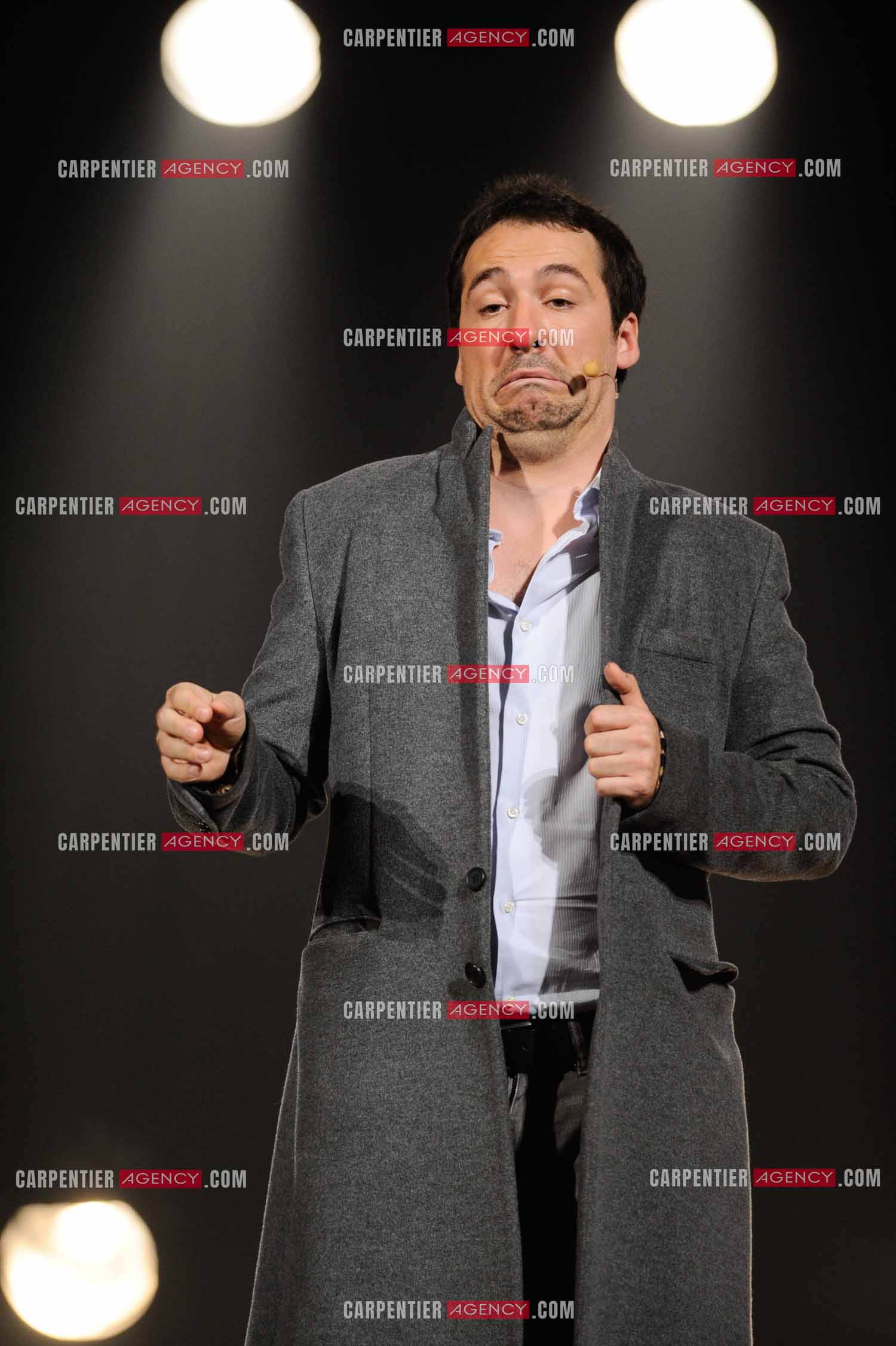 L'humoriste Jérôme Daran lors de son One Man Show au théâtre Trévise a Paris le 13 Oct 2011.  ( Exclusif )