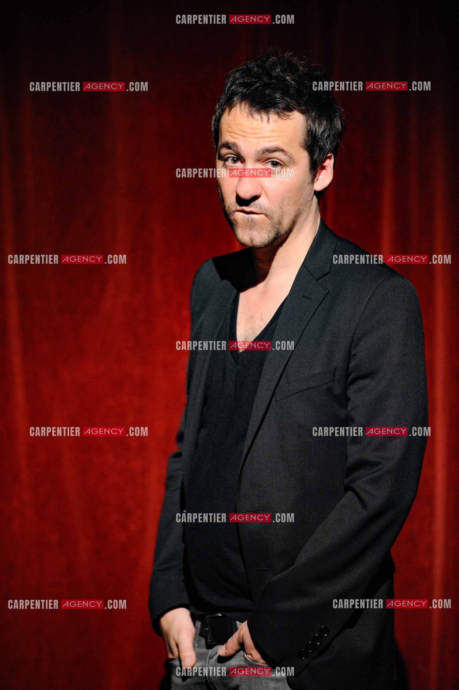L'humoriste Jérôme Daran lors de son One Man Show au théâtre Trévise a Paris le 13 Oct 2011.  ( Exclusif )