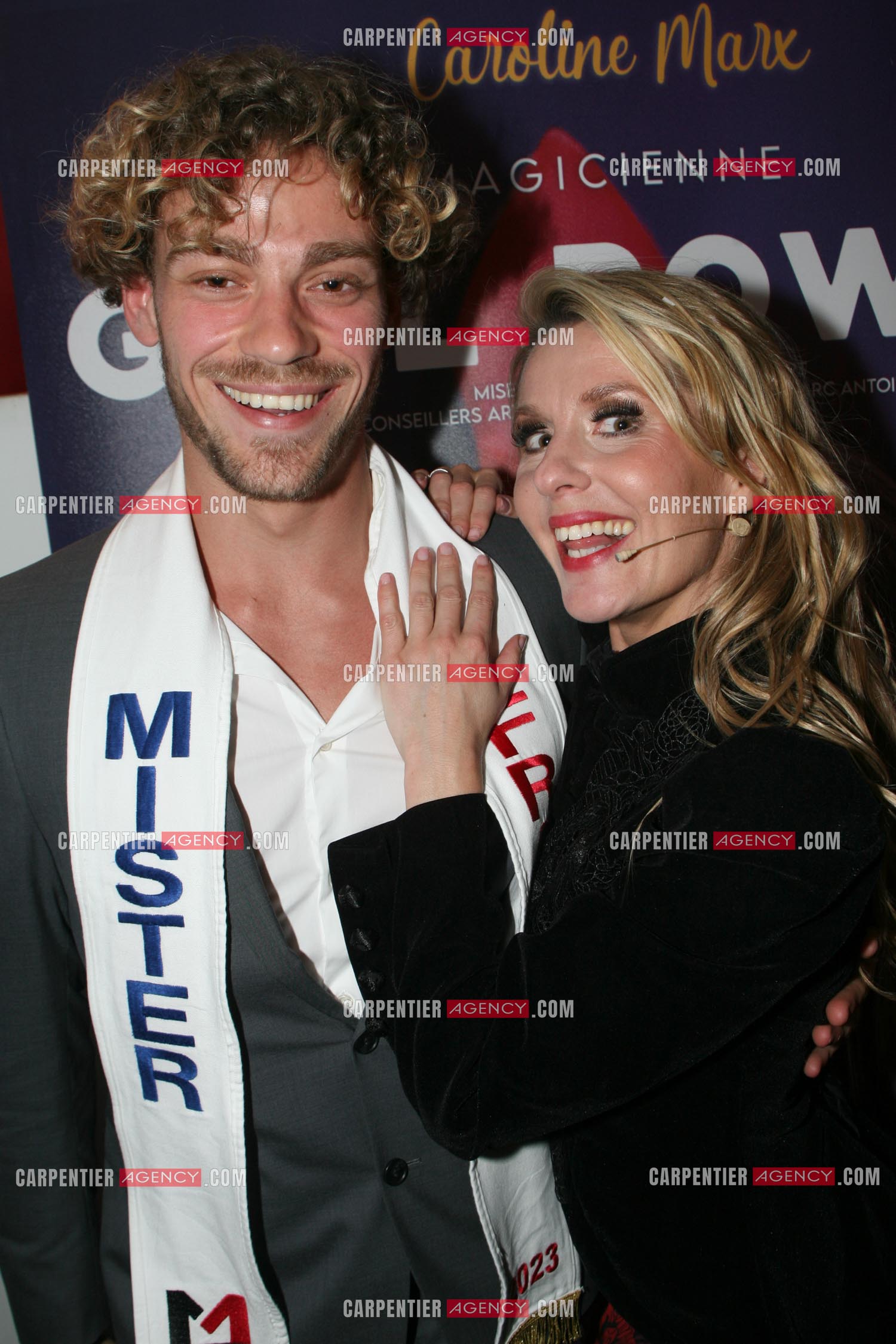 La magicienne Caroline Marx dans Girl Power. Lisandre Van Muylders le Mister France 2023 et Caroline Marx.