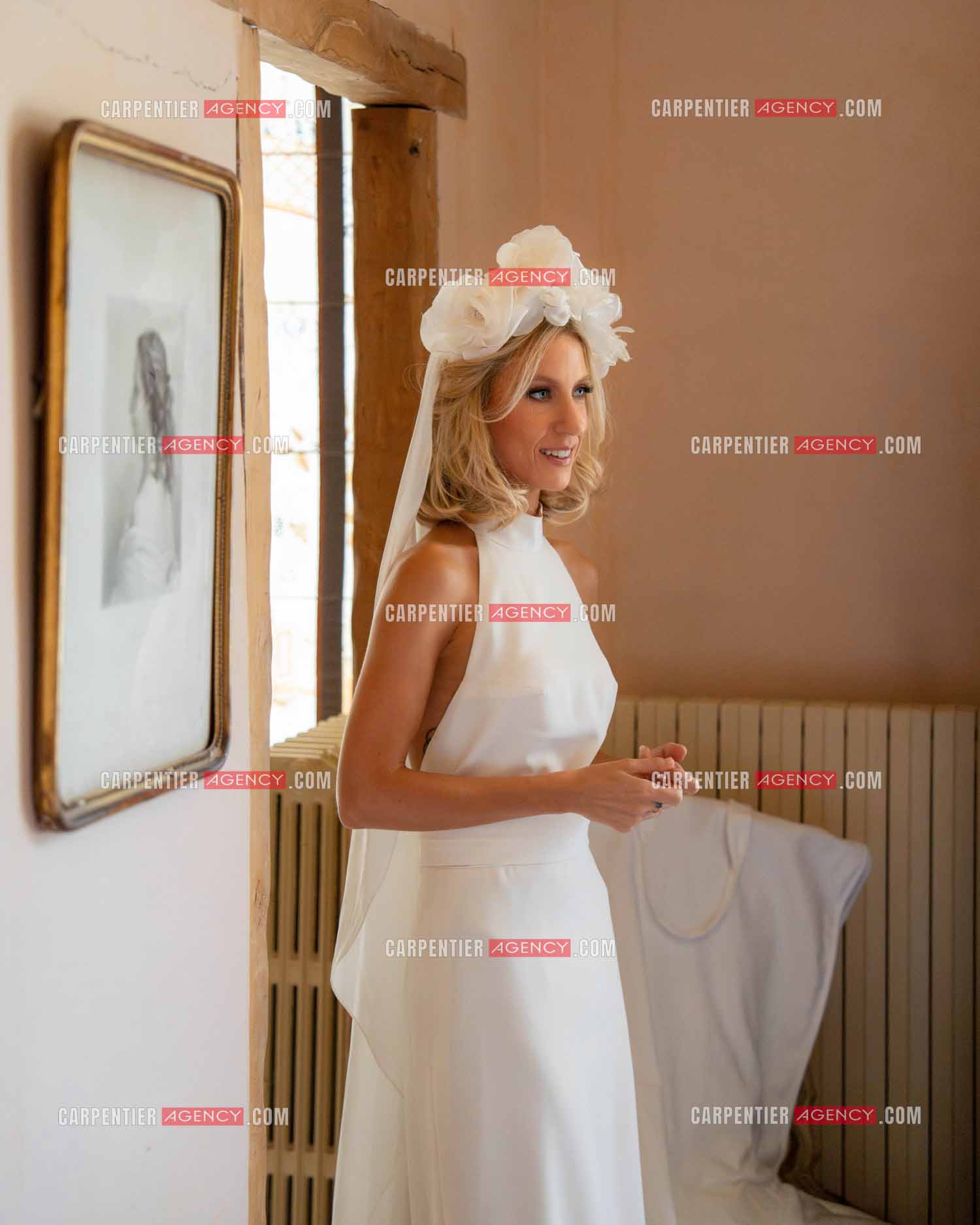 Mariage entre Jean-Luc Lahaye et Paola Aubin à la mairie du 18 èm arrondissement de Paris, et la cérémonie religieuse au château de Janvry.  ( Exclusif )