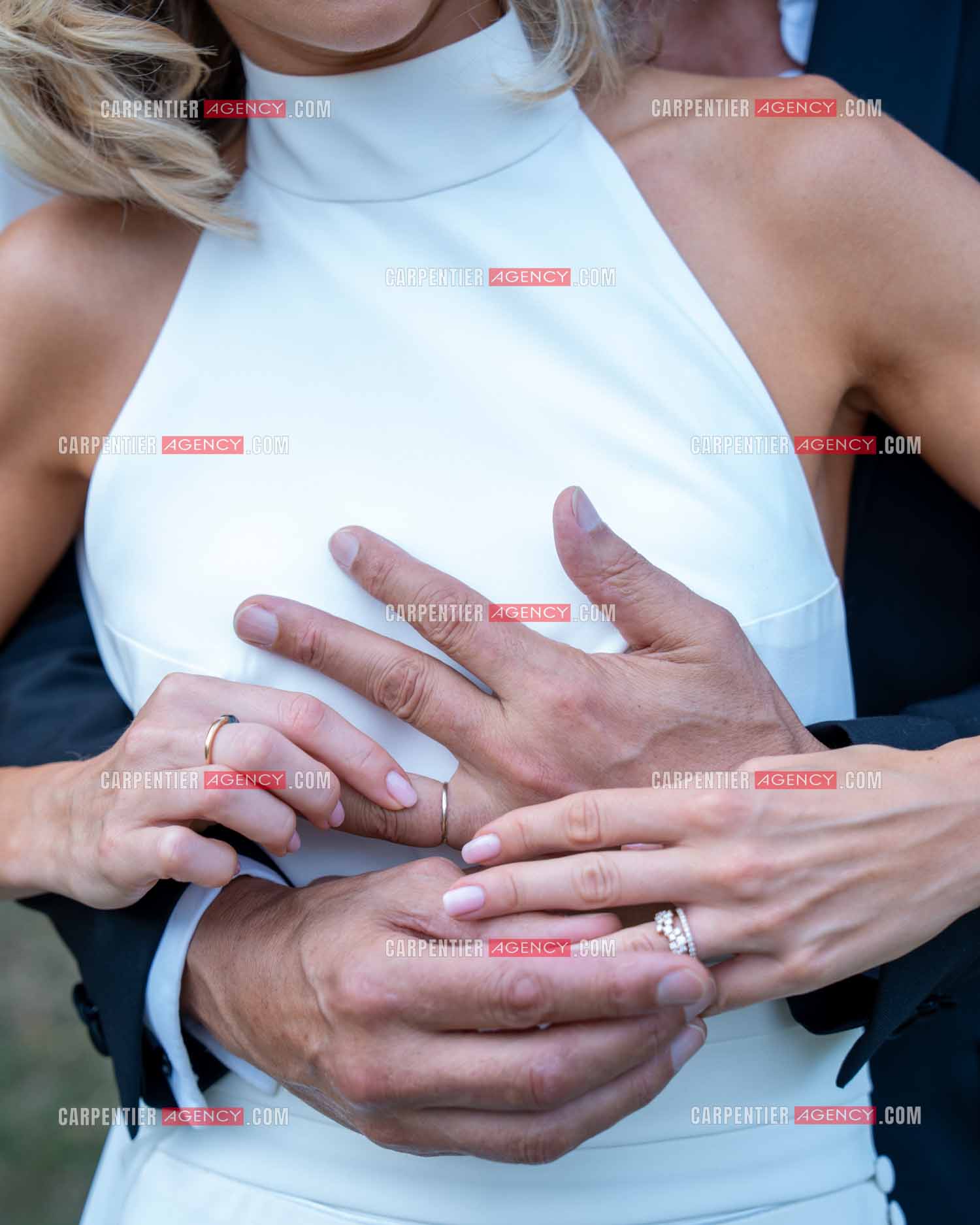 Mariage entre Jean-Luc Lahaye et Paola Aubin à la mairie du 18 èm arrondissement de Paris, et la cérémonie religieuse au château de Janvry.  ( Exclusif )