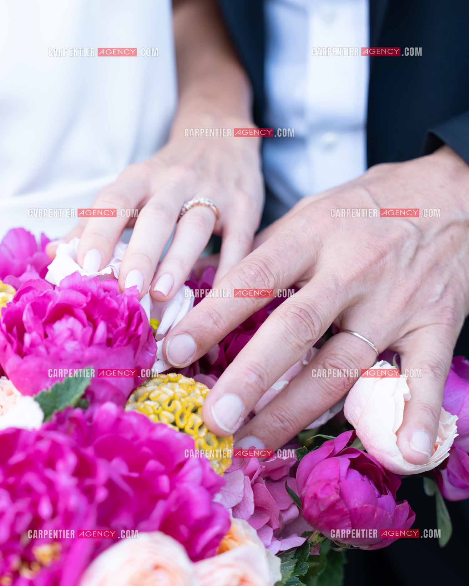Mariage entre Jean-Luc Lahaye et Paola Aubin à la mairie du 18 èm arrondissement de Paris, et la cérémonie religieuse au château de Janvry.  ( Exclusif )