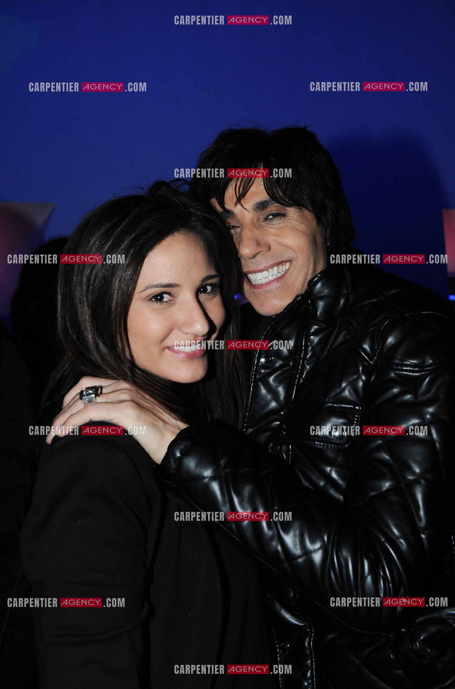 Le chanteur Jean-Luc Lahaye en concert au Bataclan. Jean-Luc avec sa fille Margaux. ( Exclusif )