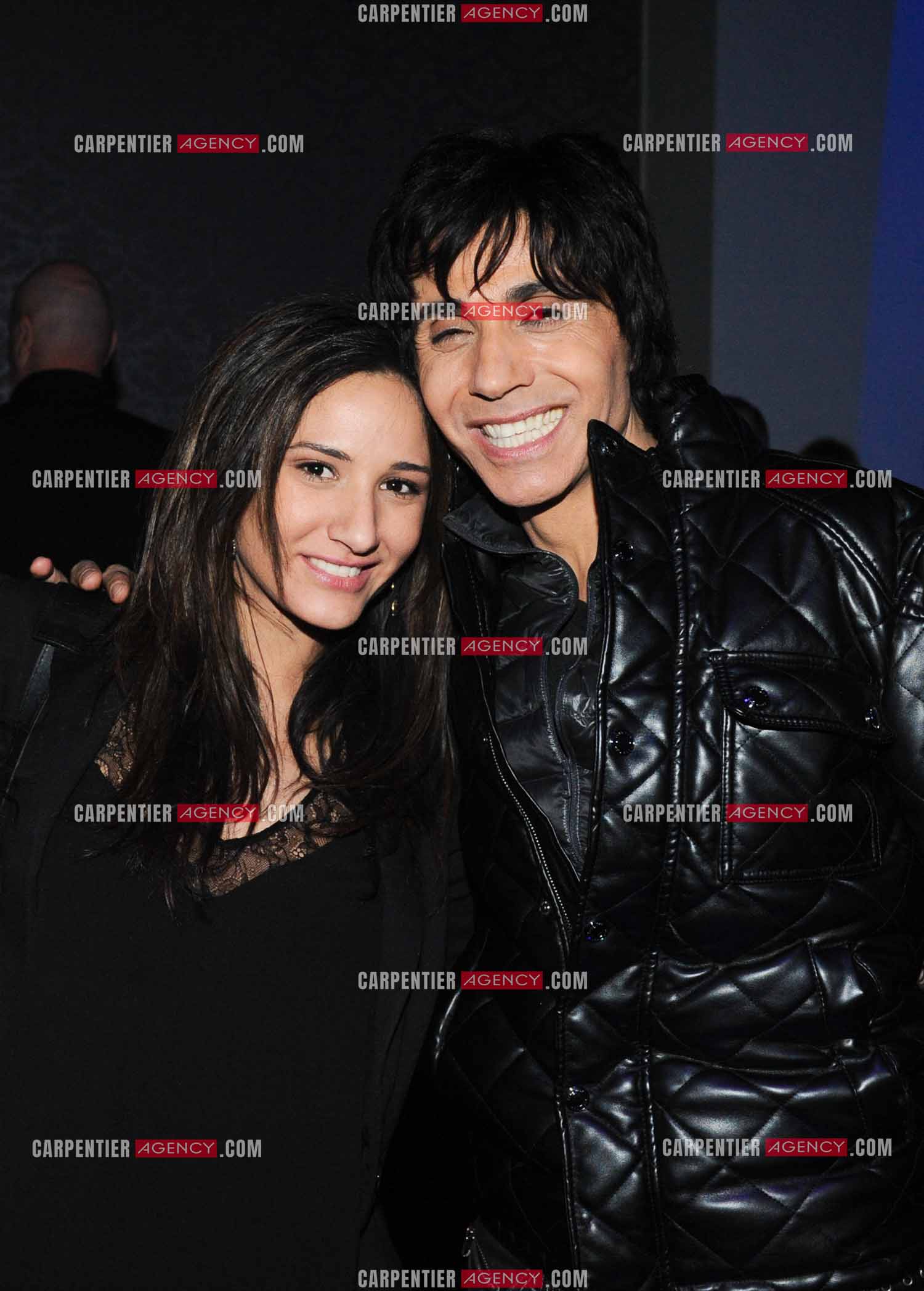 Le chanteur Jean-Luc Lahaye en concert au Bataclan. Jean-Luc avec son ex femme Aurélie et sa fille Margaux. ( Exclusif )