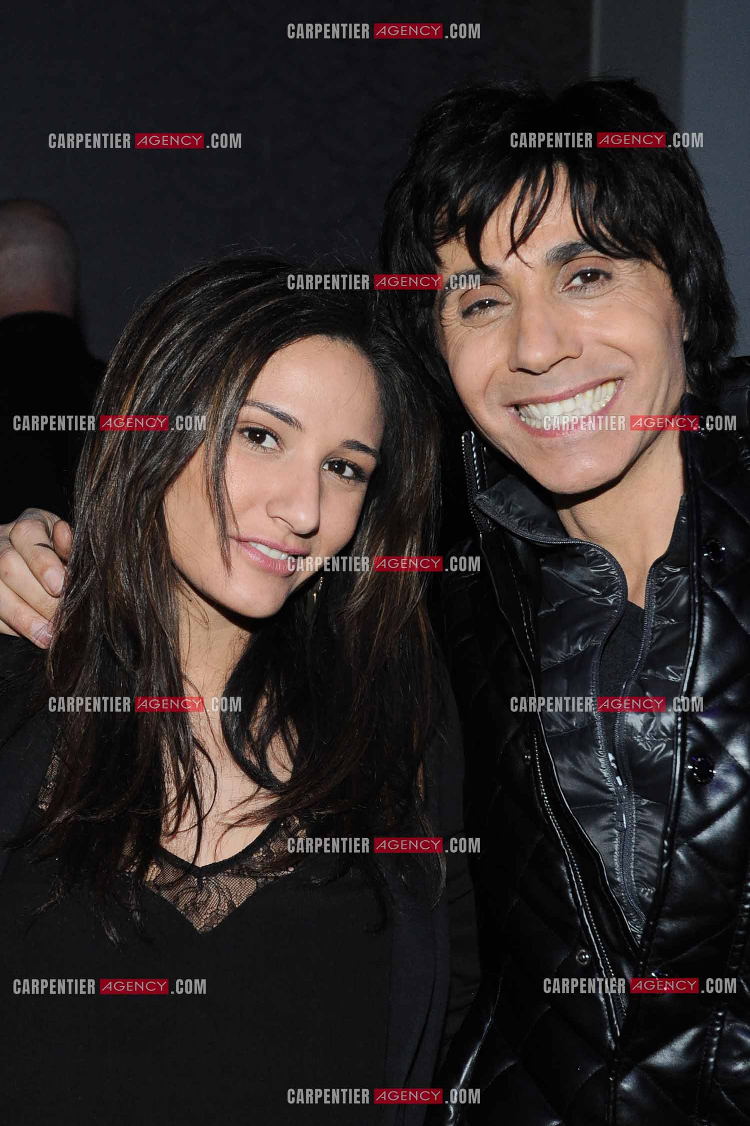 Le chanteur Jean-Luc Lahaye en concert au Bataclan. Jean-Luc avec sa fille Margaux. ( Exclusif )