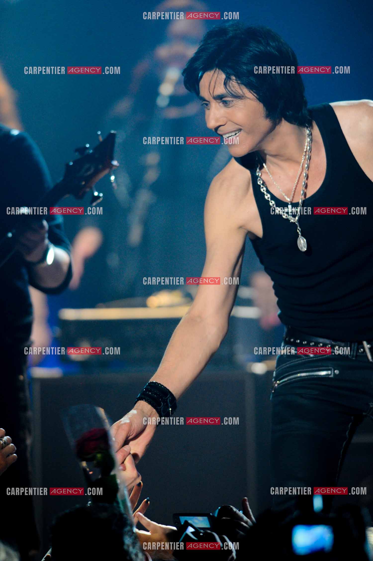 Le chanteur Jean-Luc Lahaye en concert au Bataclan.  ( Exclusif )