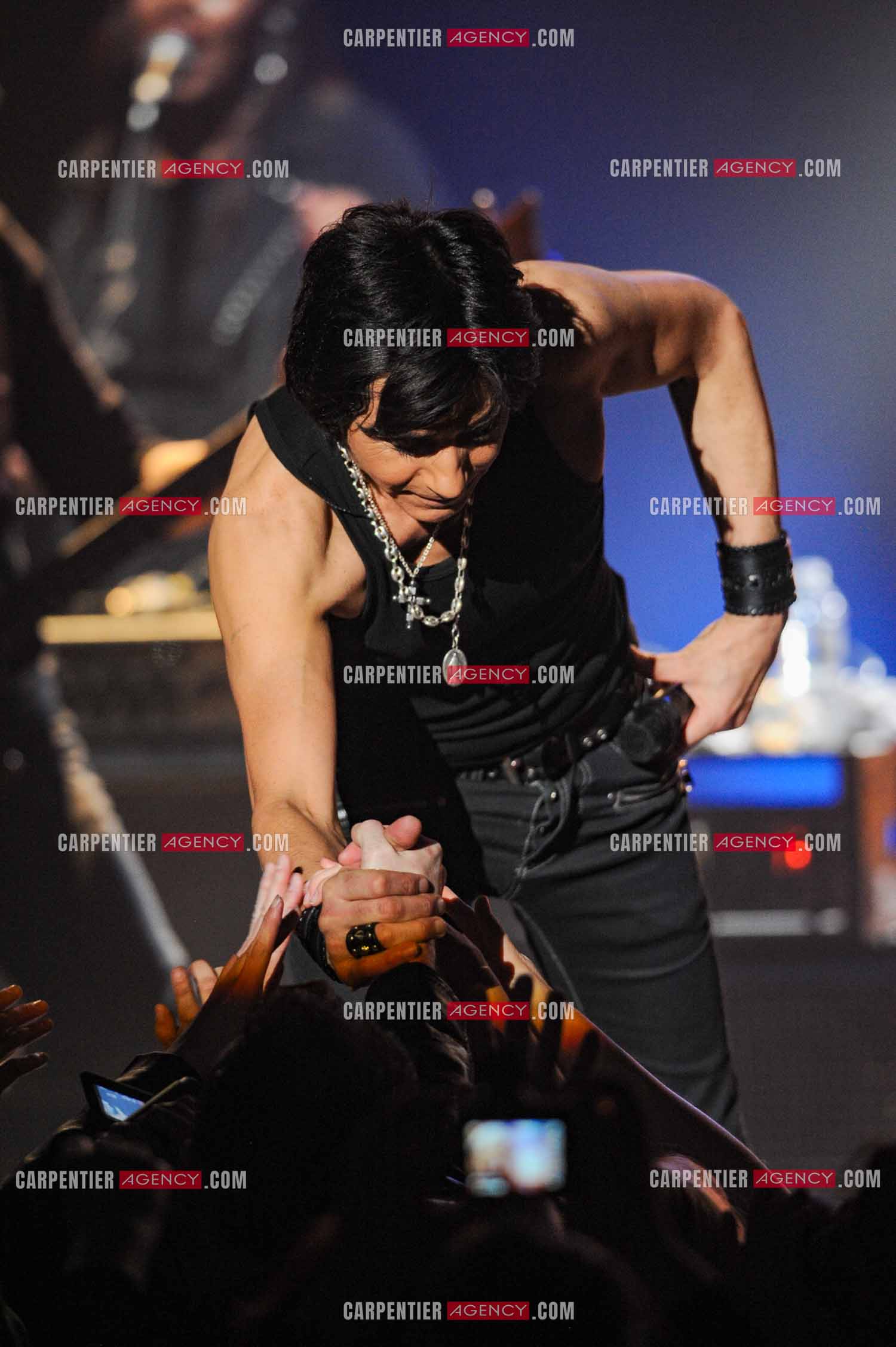 Le chanteur Jean-Luc Lahaye en concert au Bataclan.  ( Exclusif )