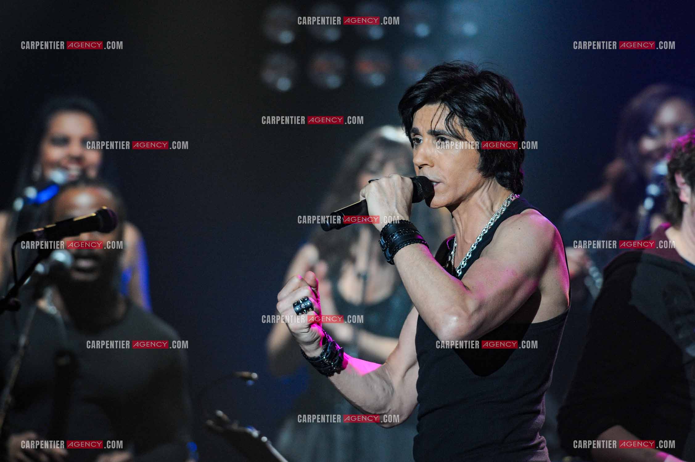 Le chanteur Jean-Luc Lahaye en concert au Bataclan.  ( Exclusif )