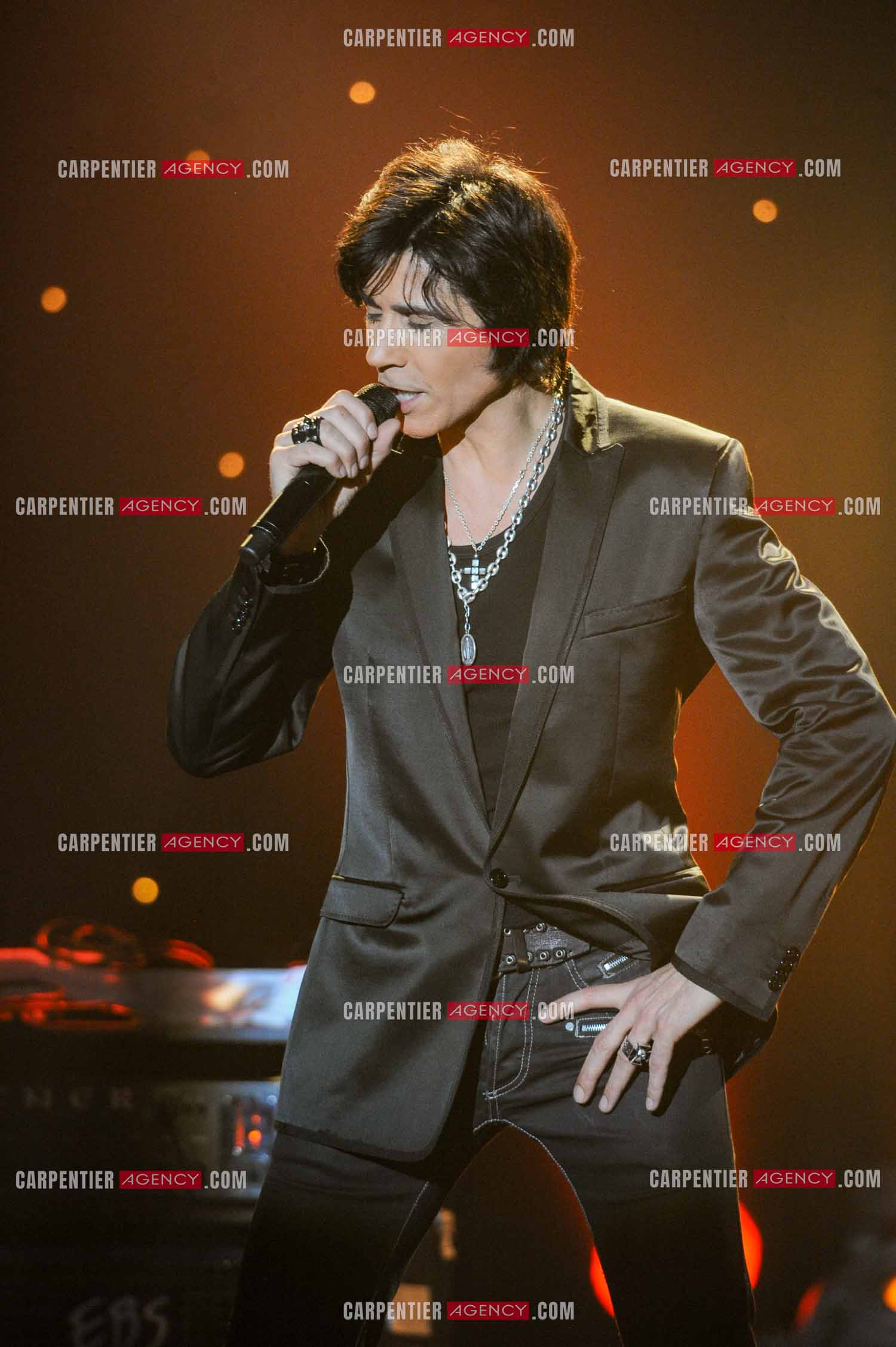 Le chanteur Jean-Luc Lahaye en concert au Bataclan.  ( Exclusif )