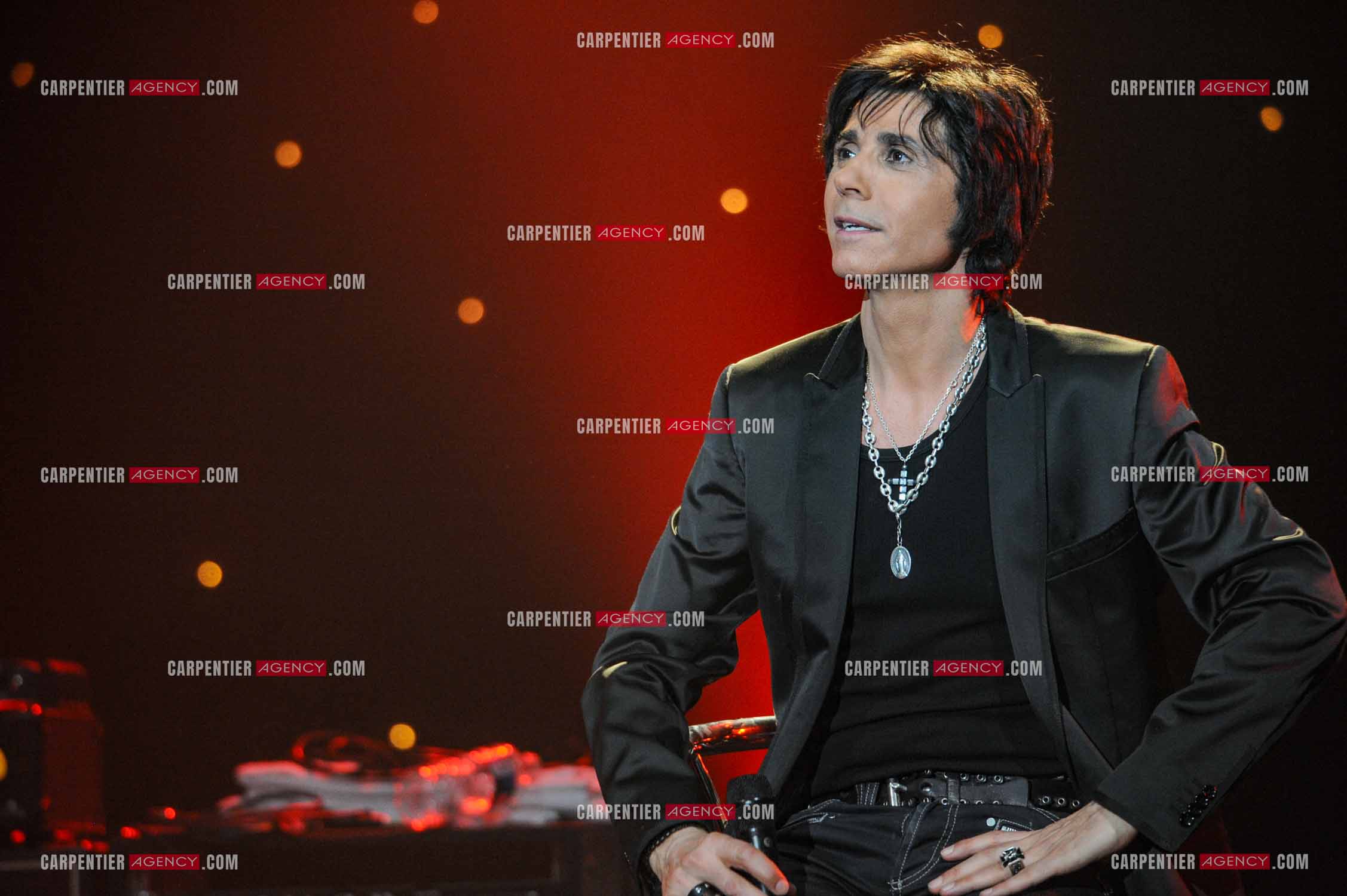 Le chanteur Jean-Luc Lahaye en concert au Bataclan.  ( Exclusif )