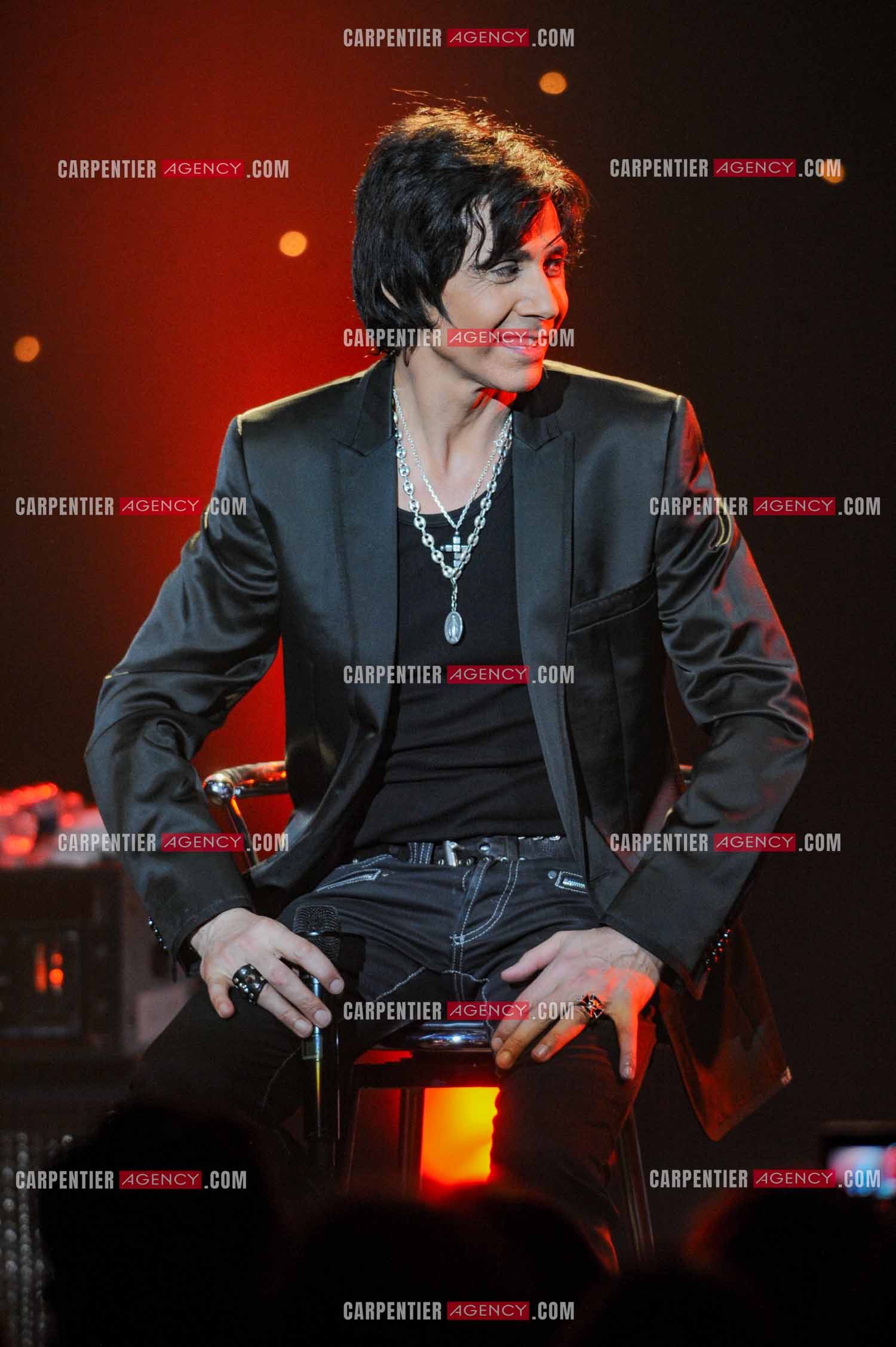 Le chanteur Jean-Luc Lahaye en concert au Bataclan.  ( Exclusif )