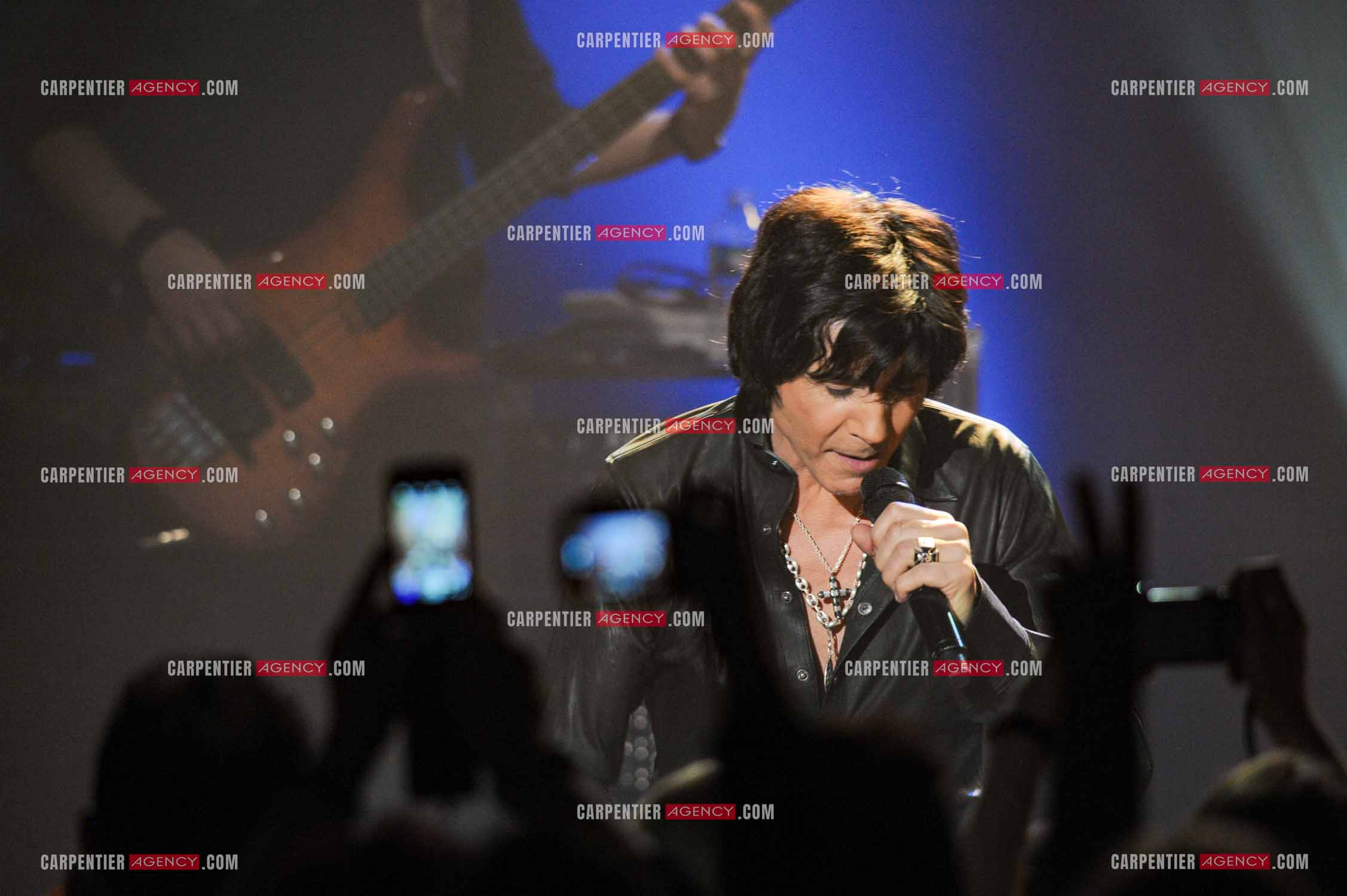 Le chanteur Jean-Luc Lahaye en concert au Bataclan.  ( Exclusif )