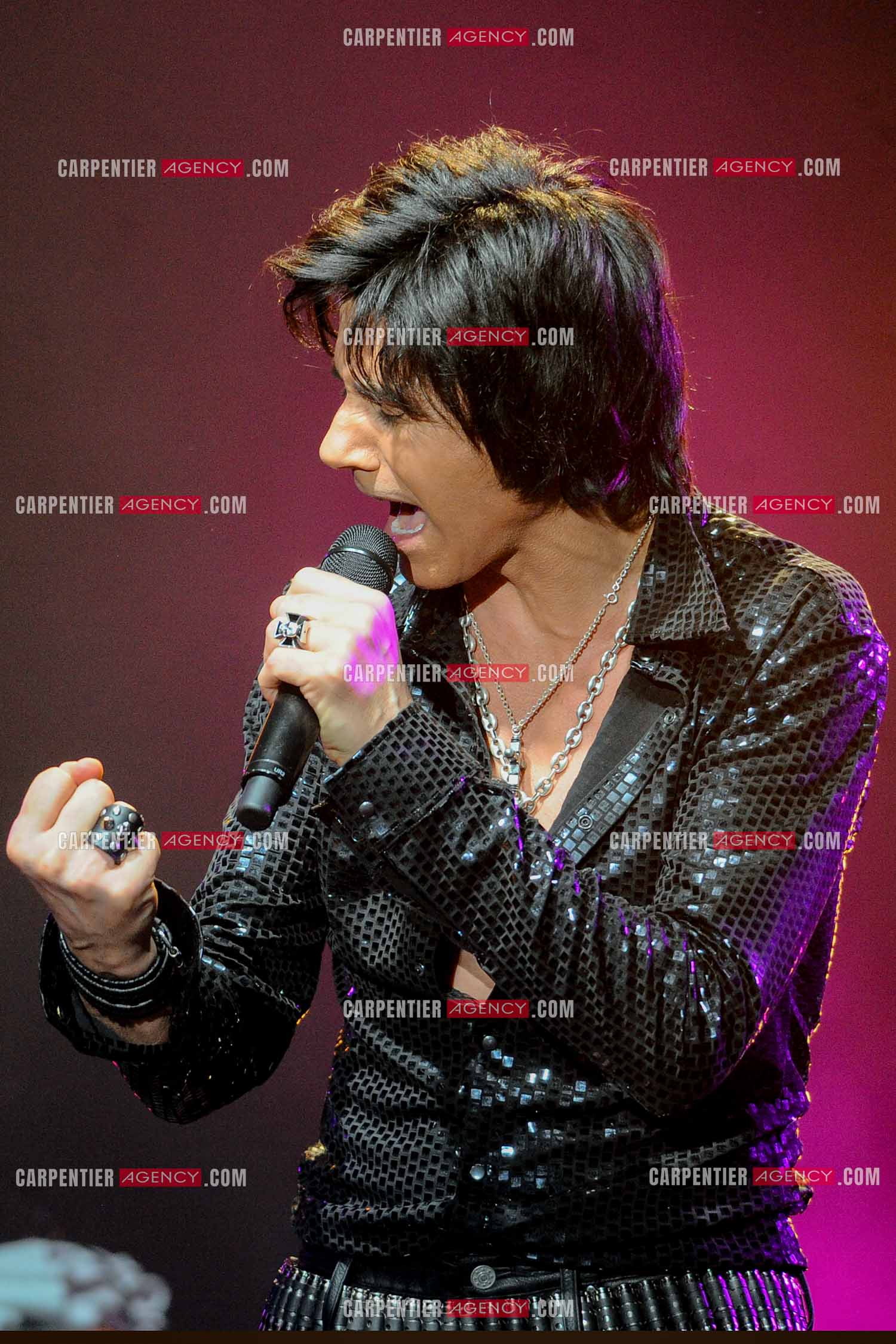 Le chanteur Jean-Luc Lahaye en concert au Bataclan.  ( Exclusif )