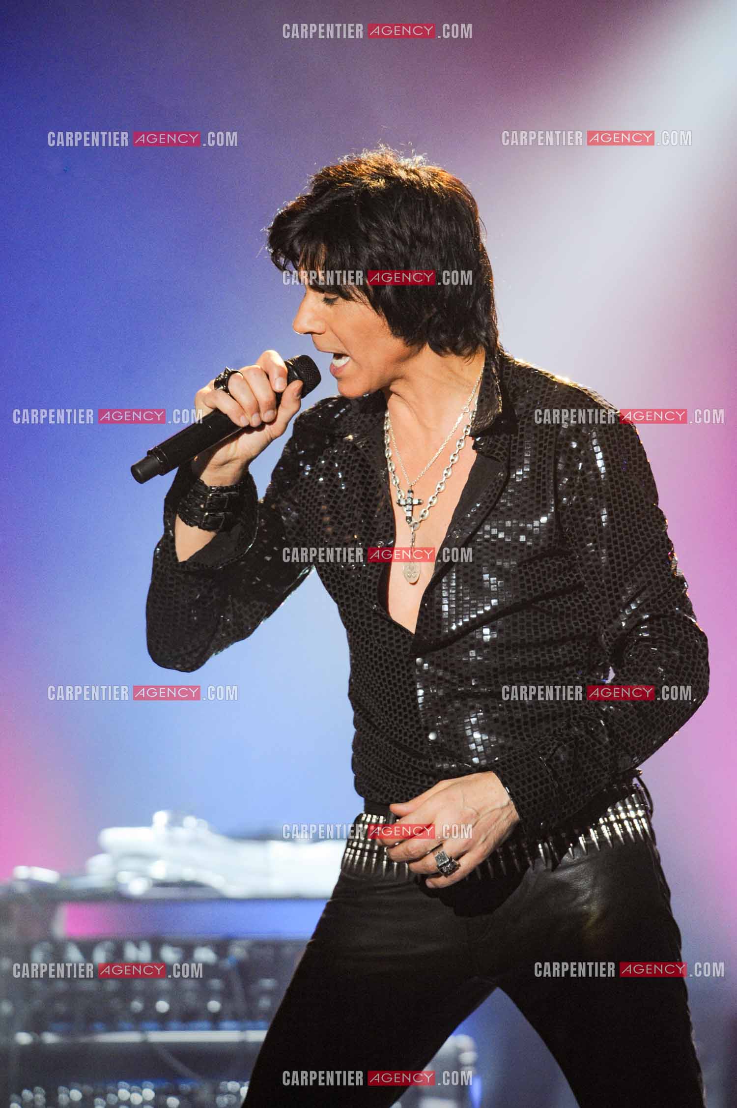 Le chanteur Jean-Luc Lahaye en concert au Bataclan.  ( Exclusif )