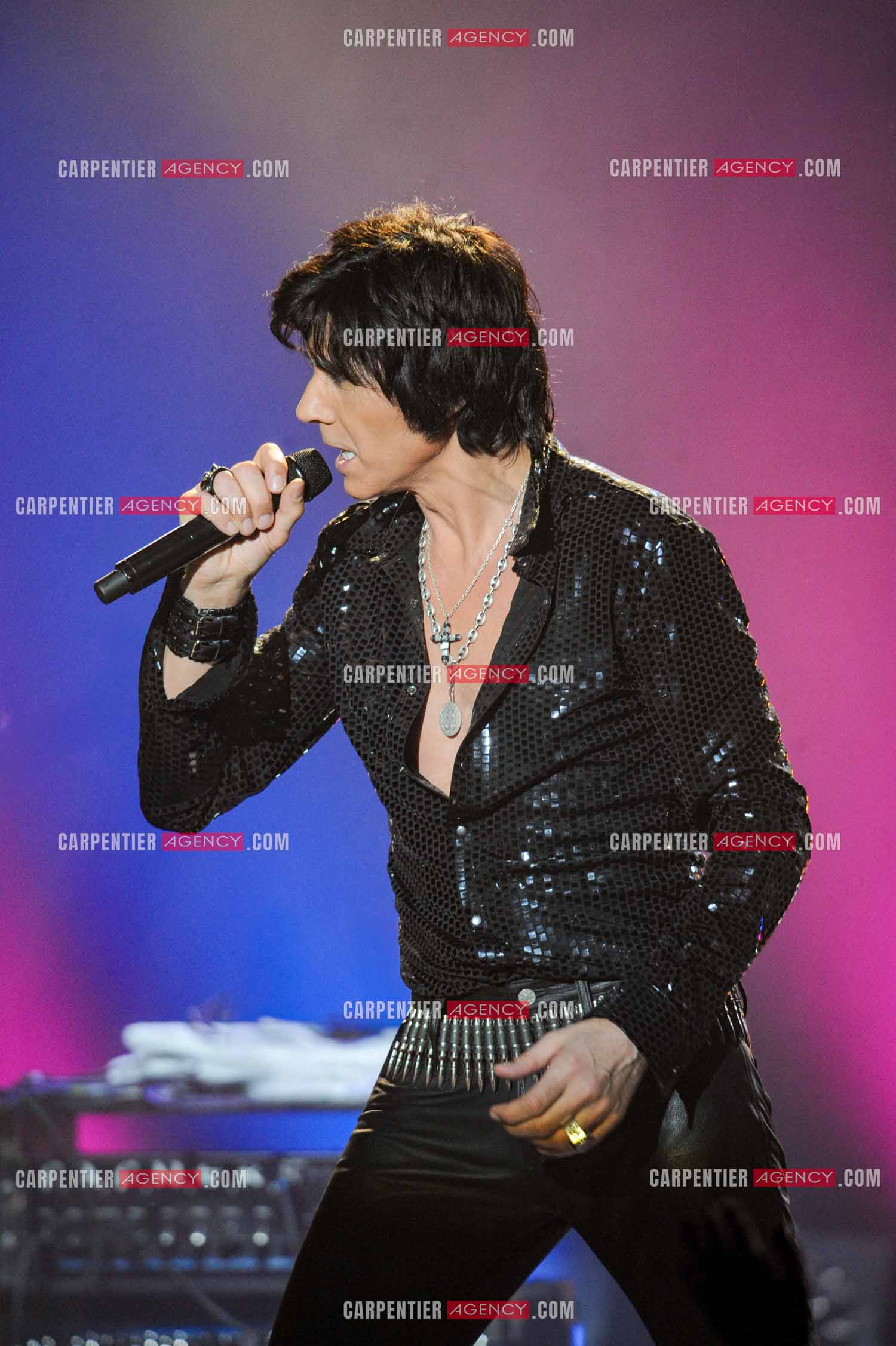 Le chanteur Jean-Luc Lahaye en concert au Bataclan.  ( Exclusif )