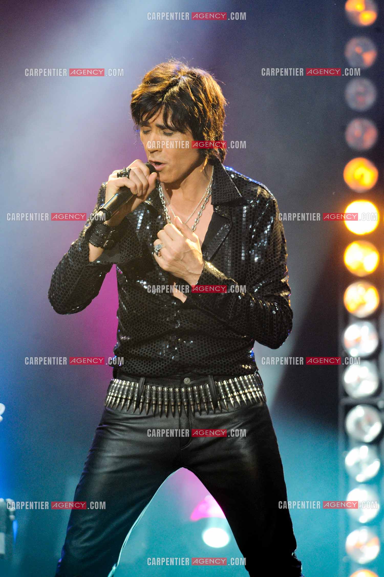 Le chanteur Jean-Luc Lahaye en concert au Bataclan.  ( Exclusif )