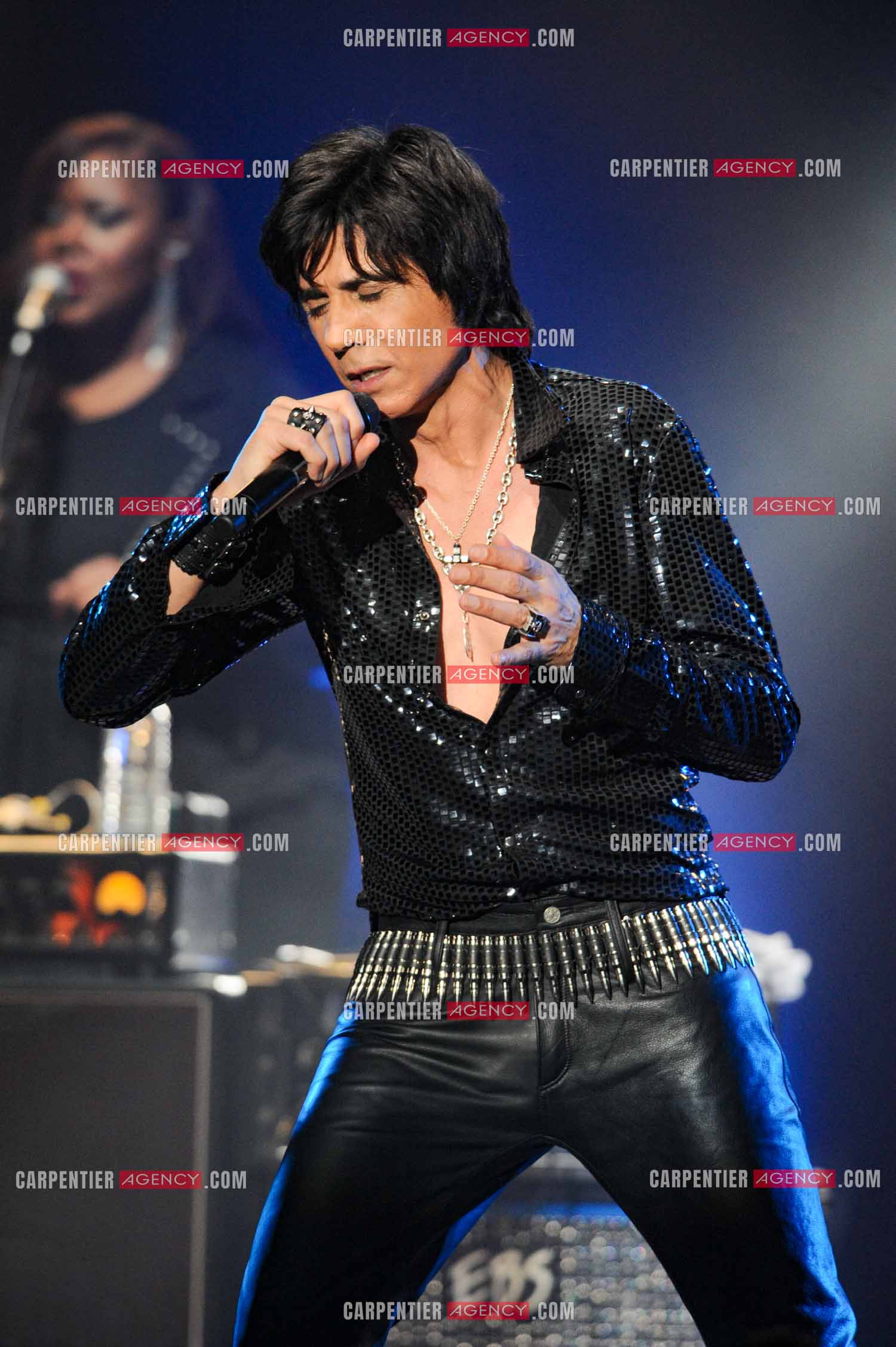 Le chanteur Jean-Luc Lahaye en concert au Bataclan.  ( Exclusif )