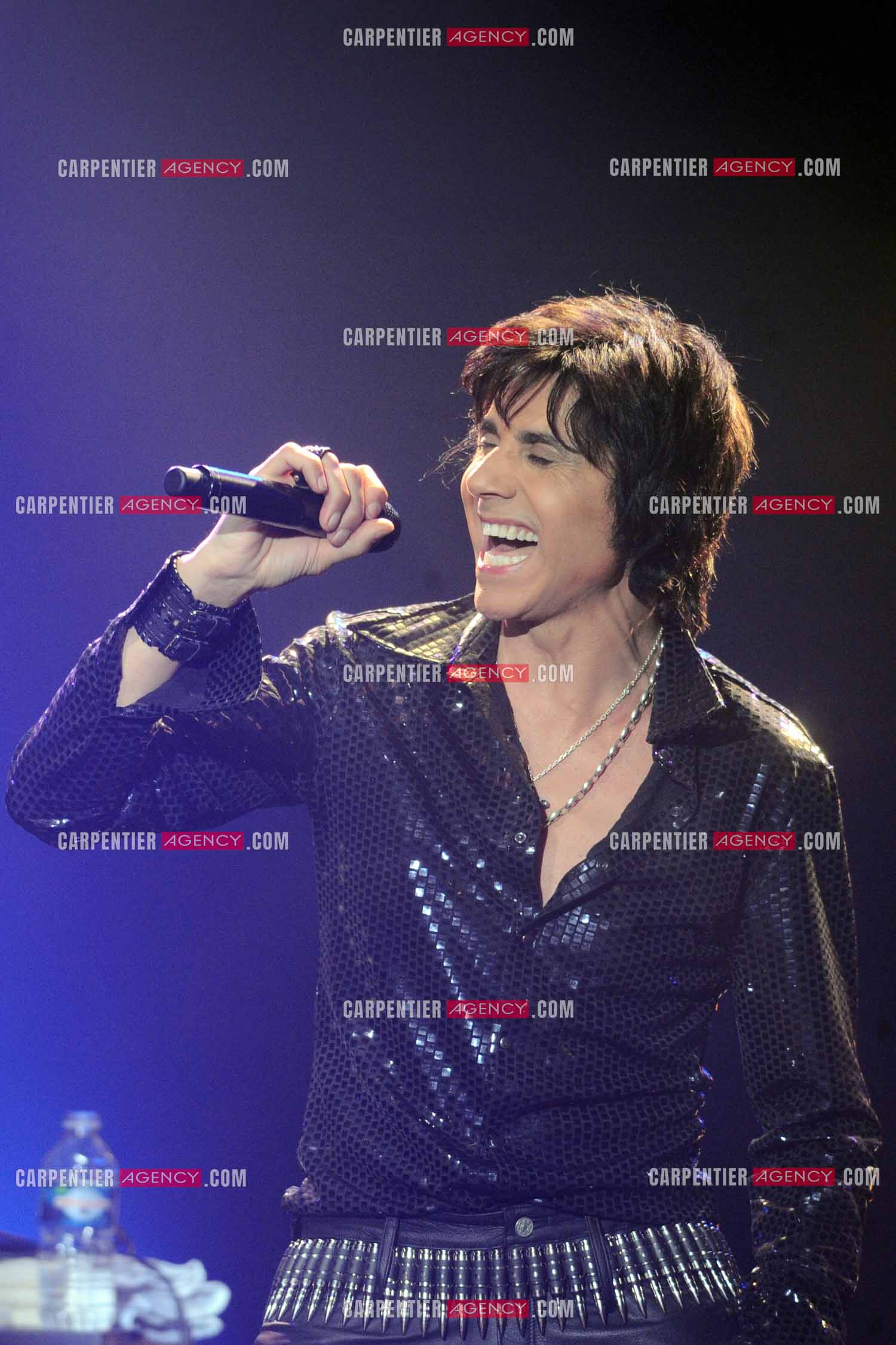 Le chanteur Jean-Luc Lahaye en concert au Bataclan.  ( Exclusif )