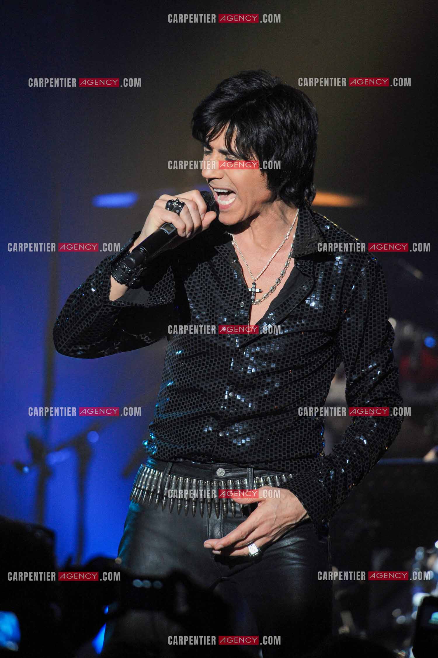 Le chanteur Jean-Luc Lahaye en concert au Bataclan.  ( Exclusif )