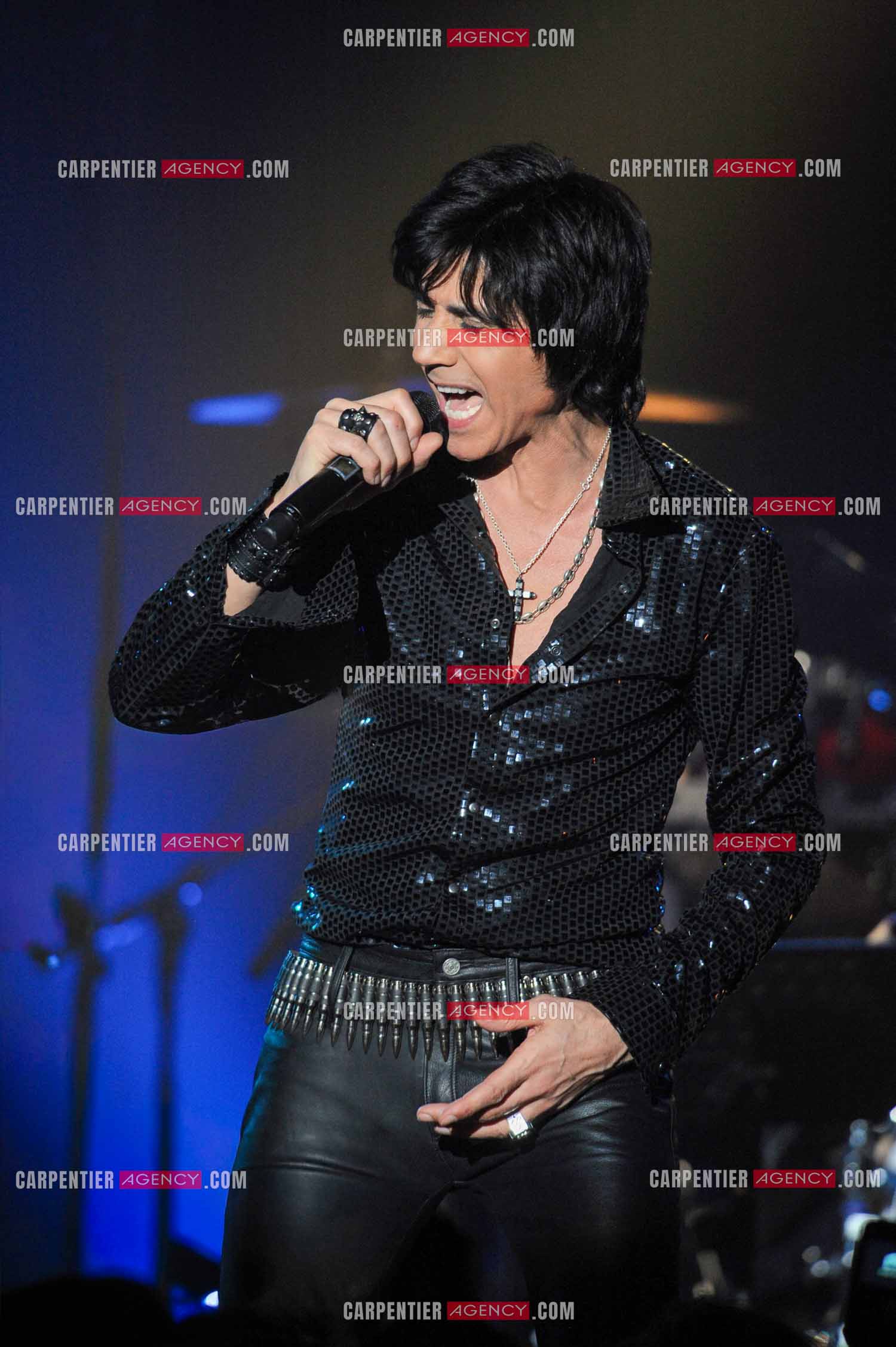 Le chanteur Jean-Luc Lahaye en concert au Bataclan.  ( Exclusif )