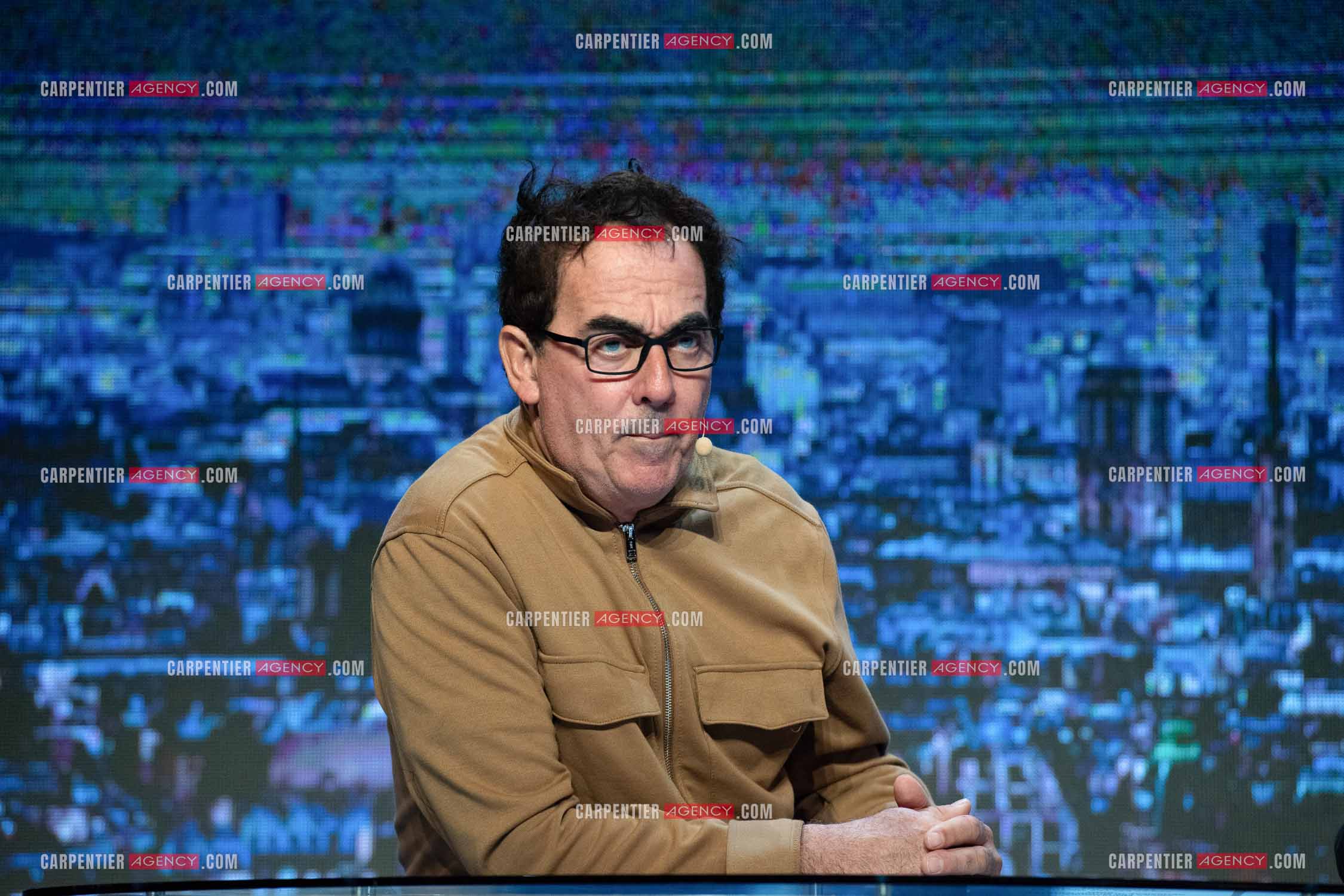 Eric Carrière et Francis Ginibré les deux humoristes Français formant le duo “Les Chevaliers Du Fiel“ au théâtre de Paris à Avignon.    ( Exclusif )