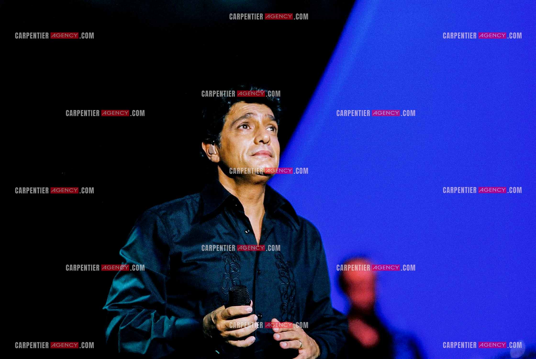 Le chanteur Frédéric François lors de son passage à l'Olympia en 2002.  ( Exclusif )