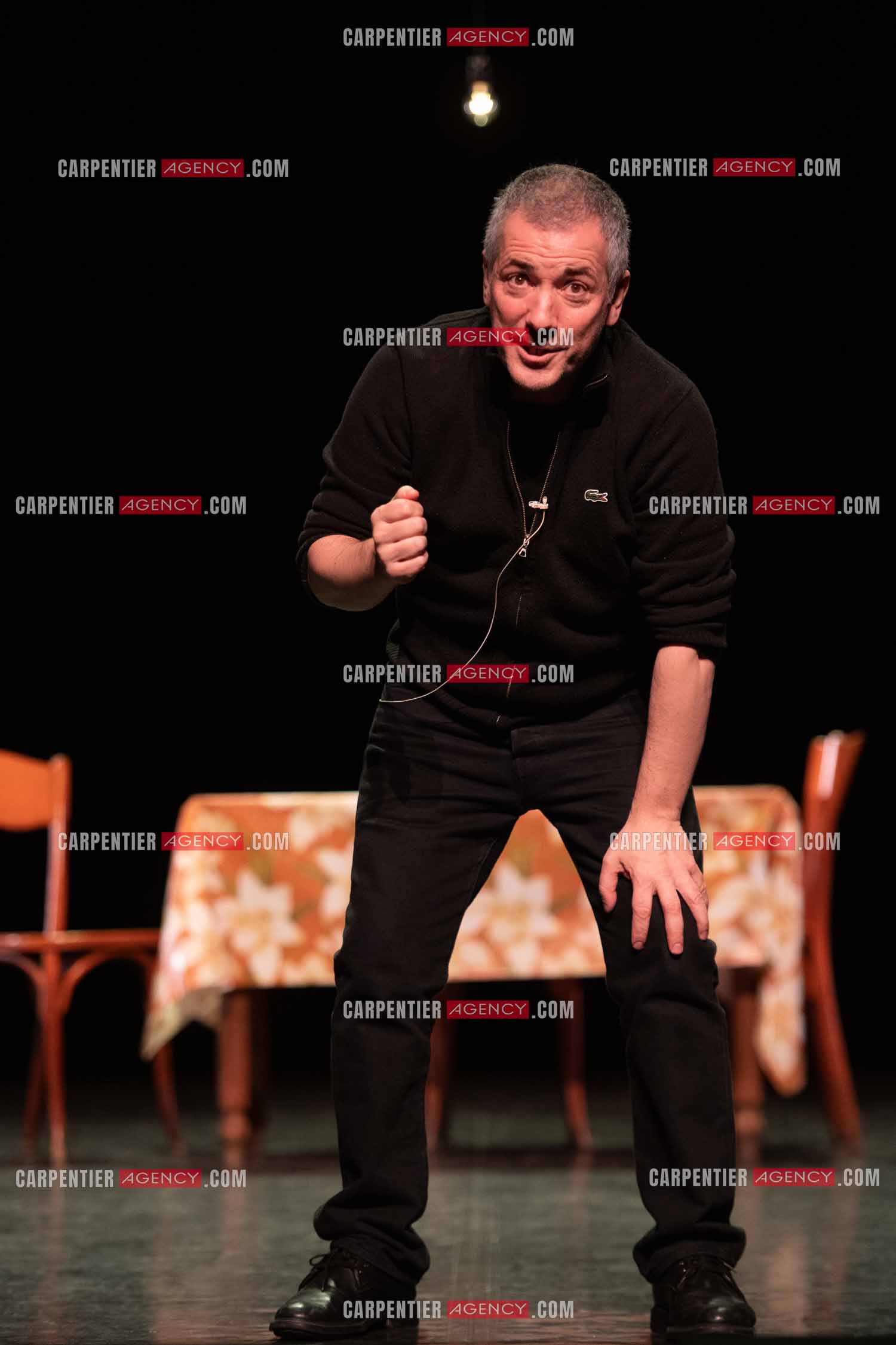 L'acteur Bruno Putzulu au théâtre Toursky a Marseille pour jouer sa pièce “ LES RITALS “.     ( Exclusif )