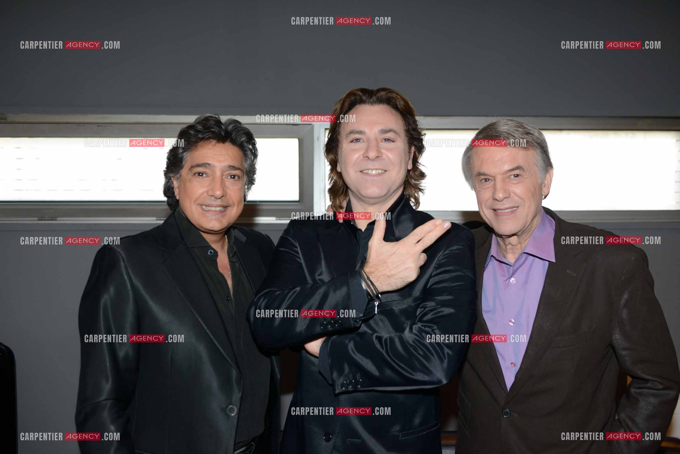 Salvatore Adamo, Frédéric François et Roberto Alagna réunis pour un concert au Zénith de Lille en 2013.    ( Exclusif )