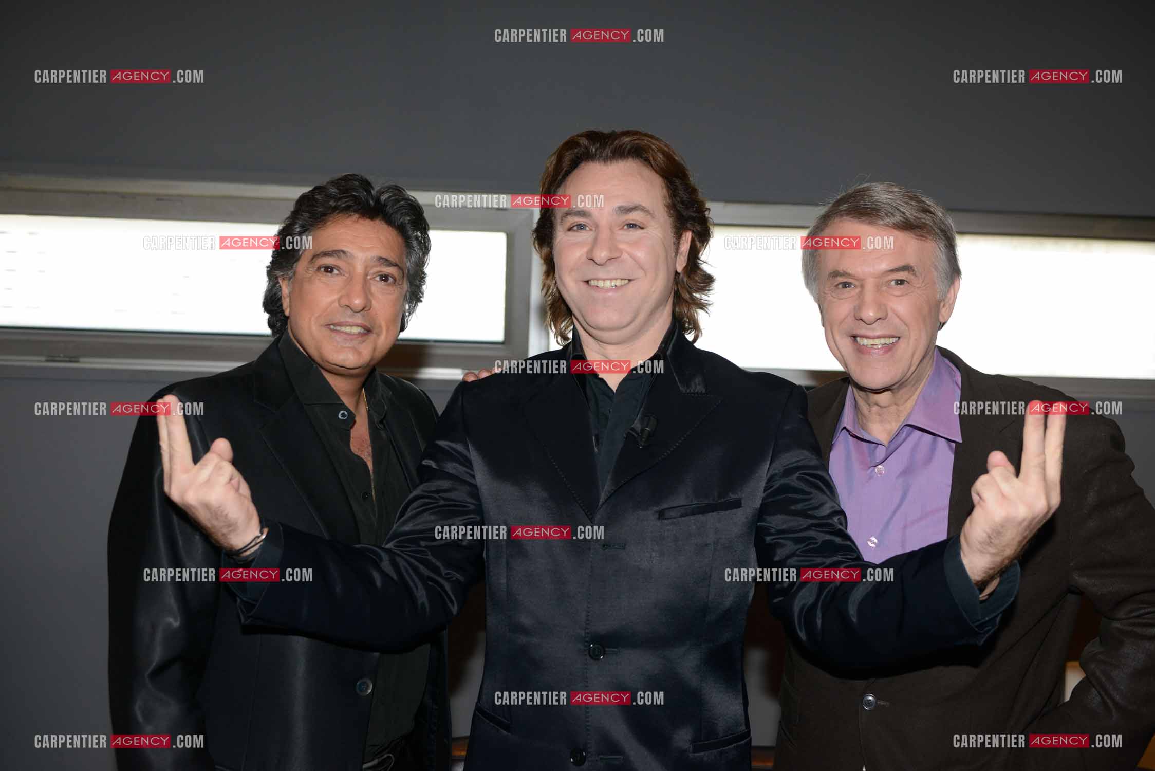Salvatore Adamo, Frédéric François et Roberto Alagna réunis pour un concert au Zénith de Lille en 2013.    ( Exclusif )