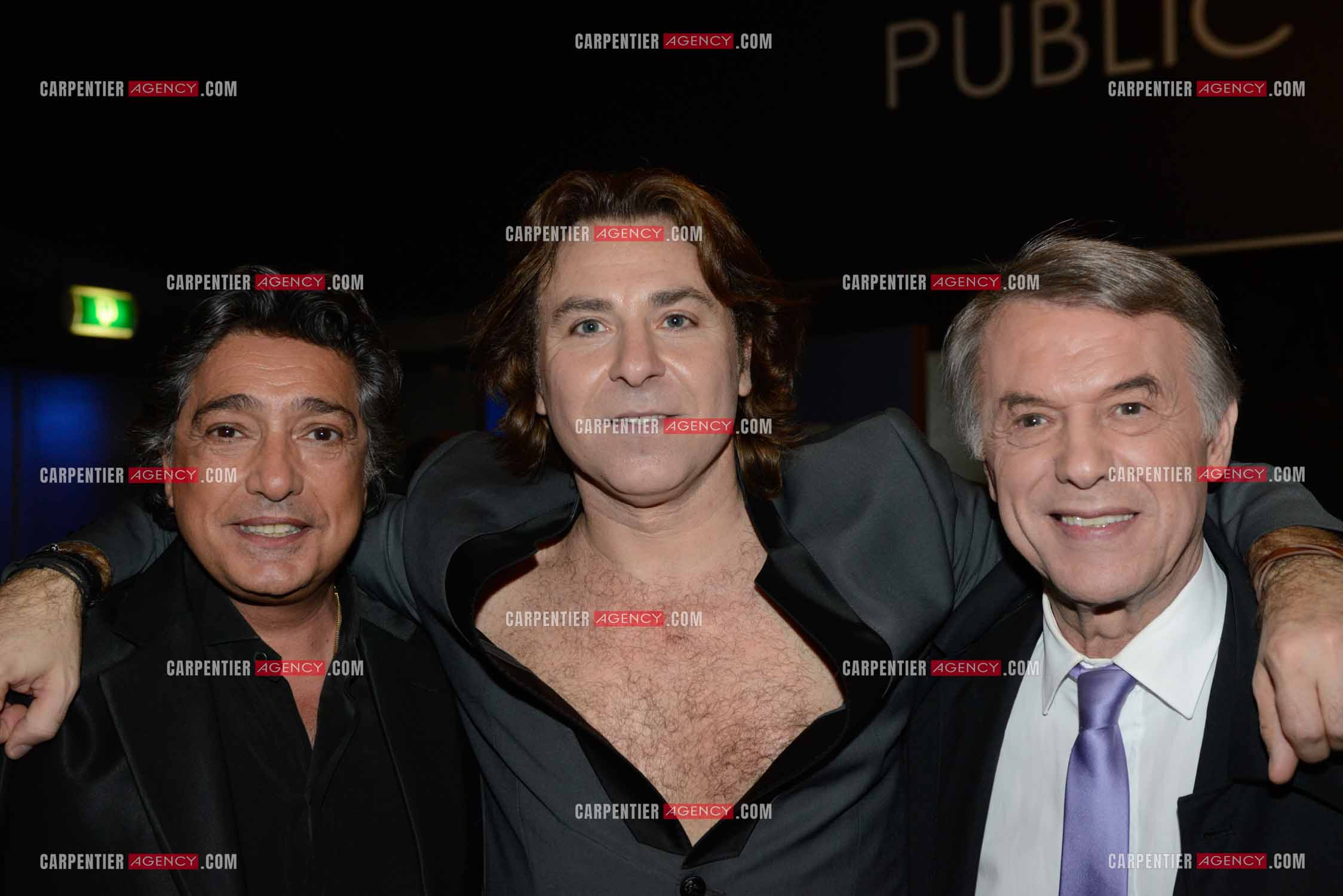 Salvatore Adamo, Frédéric François et Roberto Alagna réunis pour un concert au Zénith de Lille en 2013.    ( Exclusif )