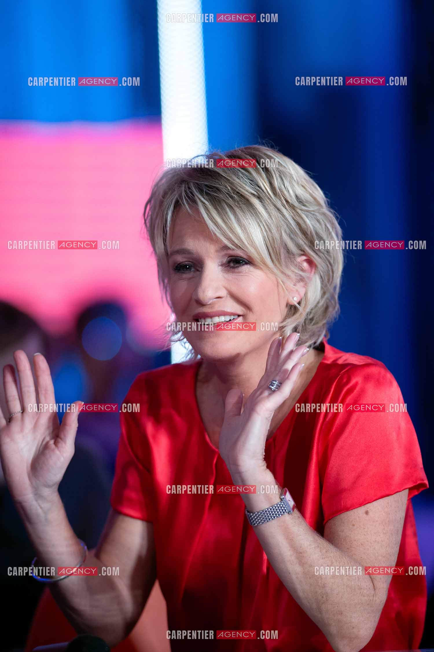 La journaliste et animatrice Sophie Davant lors du Téléthon.   ( Exclusif )